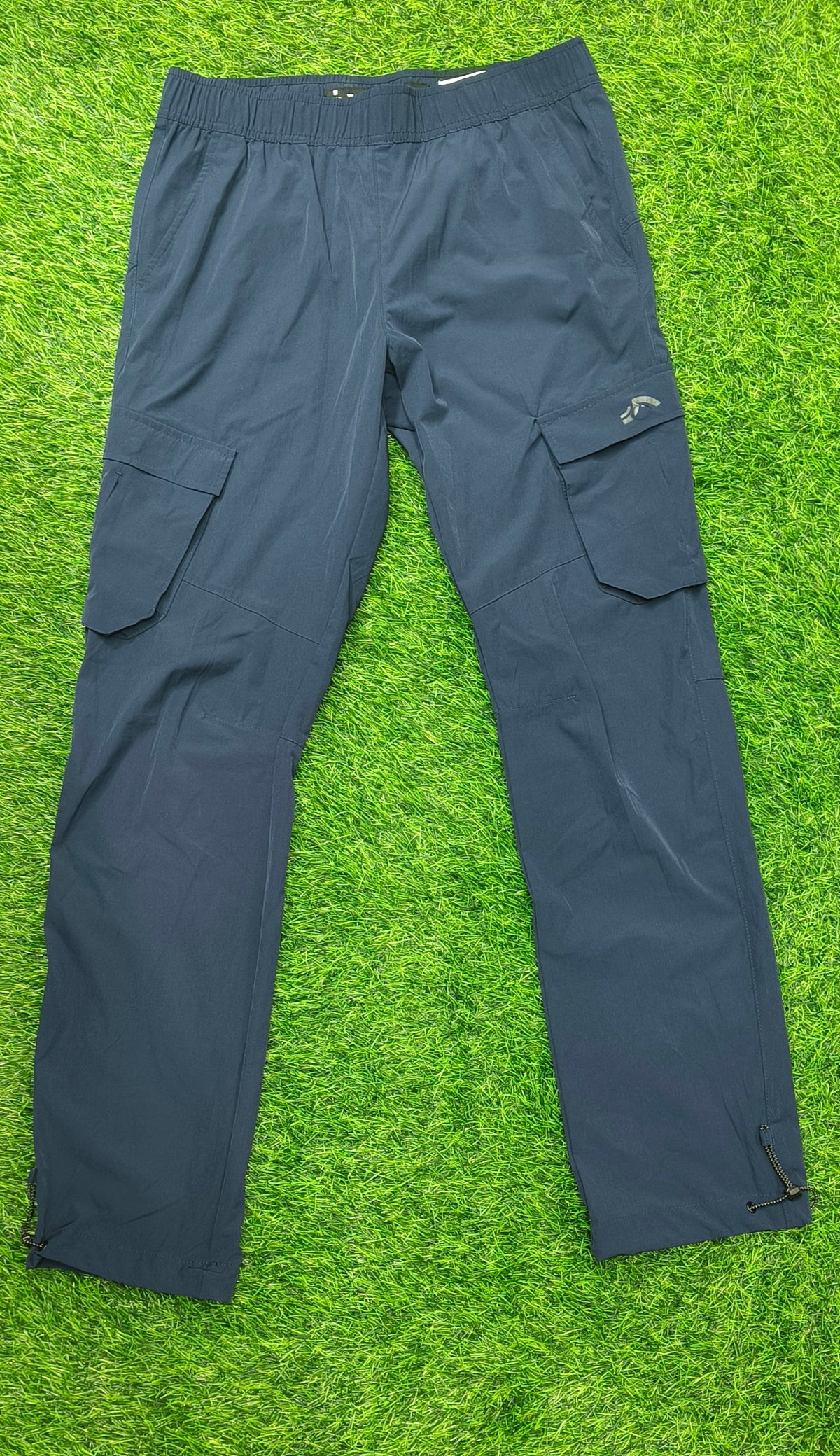 Men’s Navy Blue Cargo Pant with Elastic Waist & Adjustable Hem