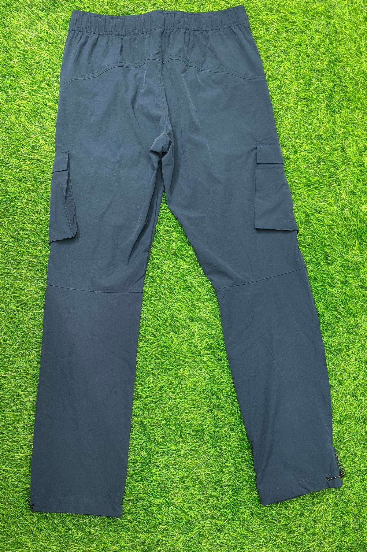 Men’s Navy Blue Cargo Pant with Elastic Waist & Adjustable Hem