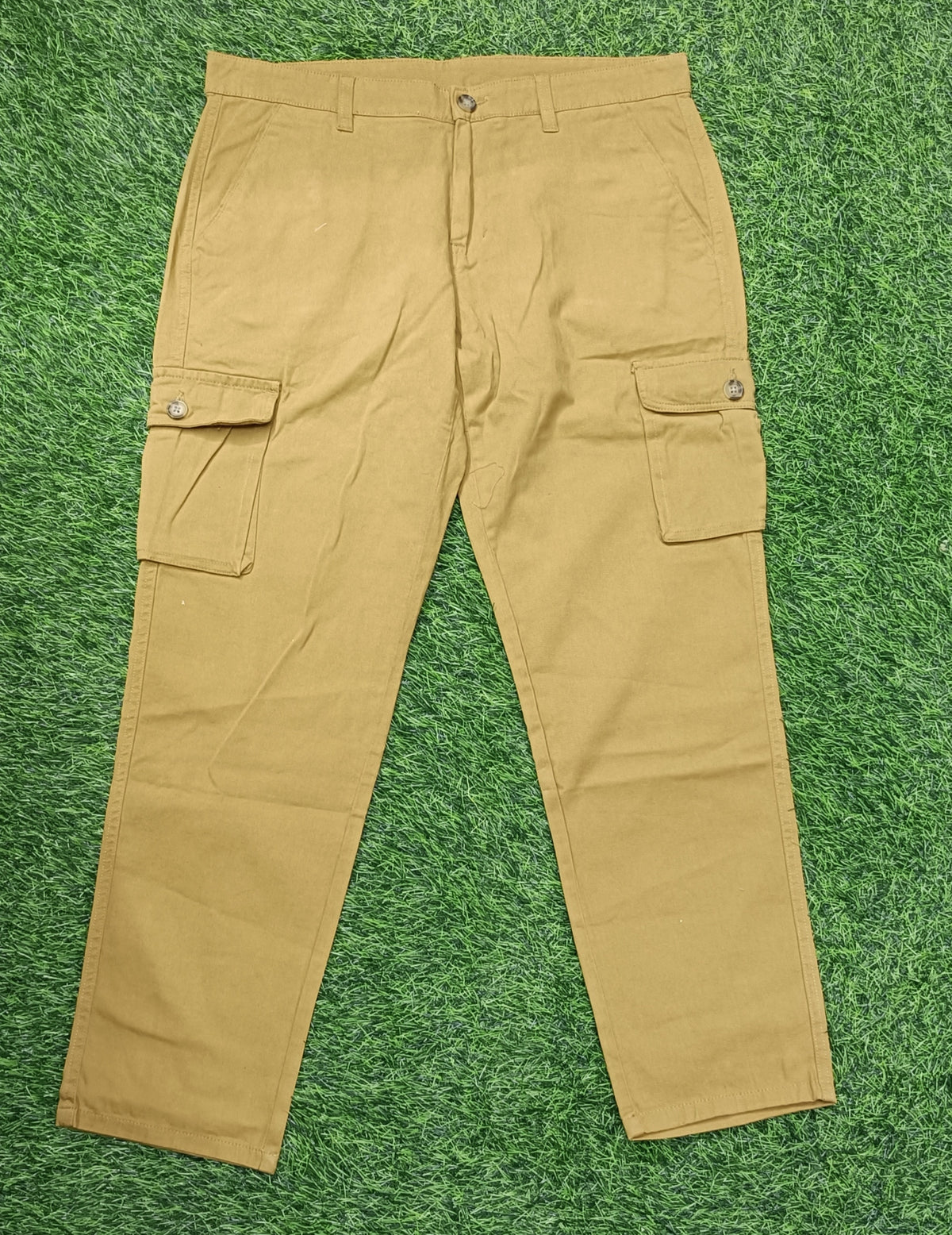 Men’s Mustard Brown 6-Pocket Cargo Pant