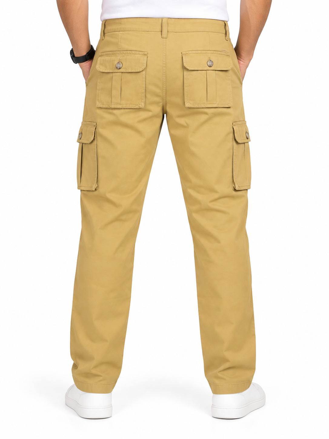 Men’s Mustard Brown 6-Pocket Cargo Pant