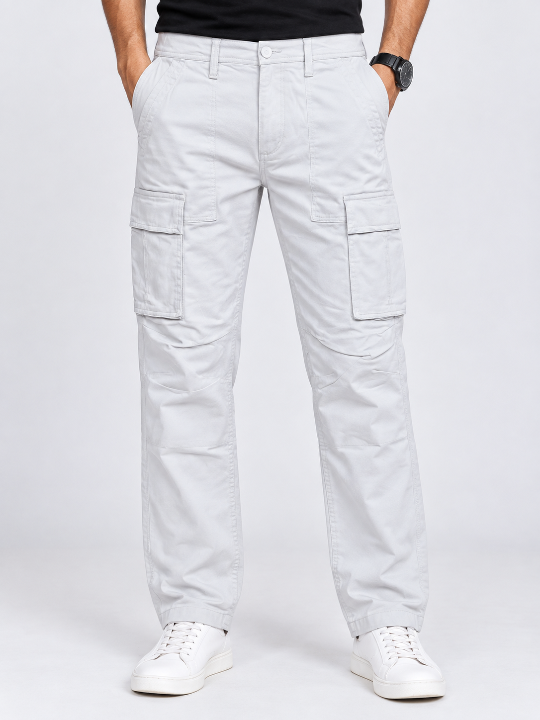 Men’s Cream 6-Pocket Cargo Pant