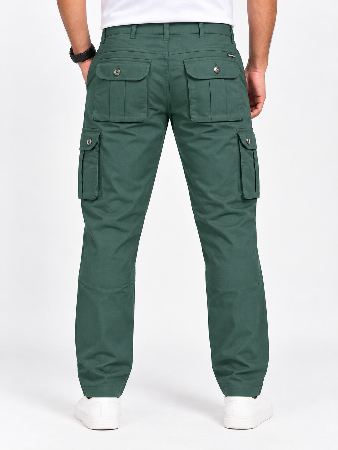 Men’s Dark Green 6-Pocket Cargo Pant