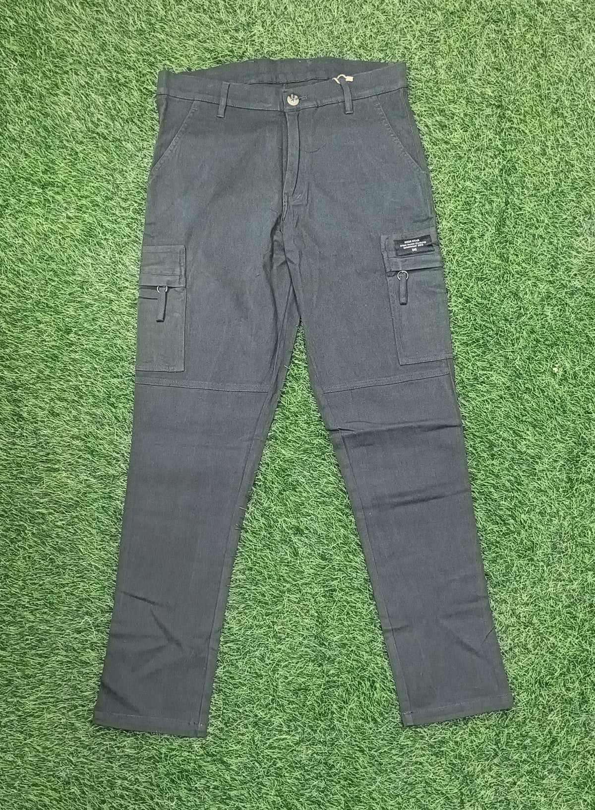 Men’s Charcoal Dark Grey 6-Pocket Cargo Pant