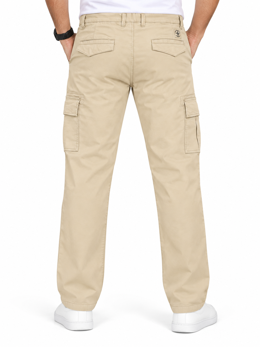 Men’s Khaki Beige 6-Pocket Cargo Pant