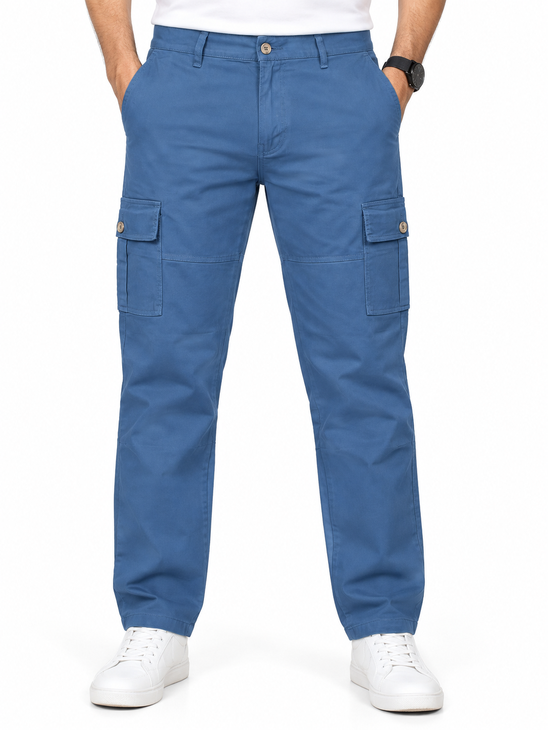 Men’s Blue 6-Pocket Cargo Pant