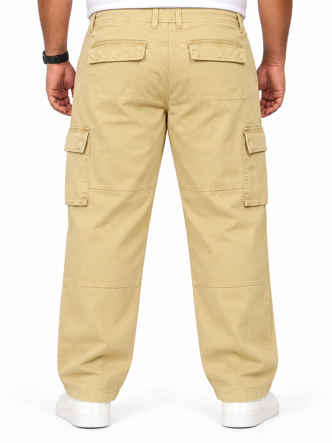 Men’s Beige 6-Pocket Cargo Pant