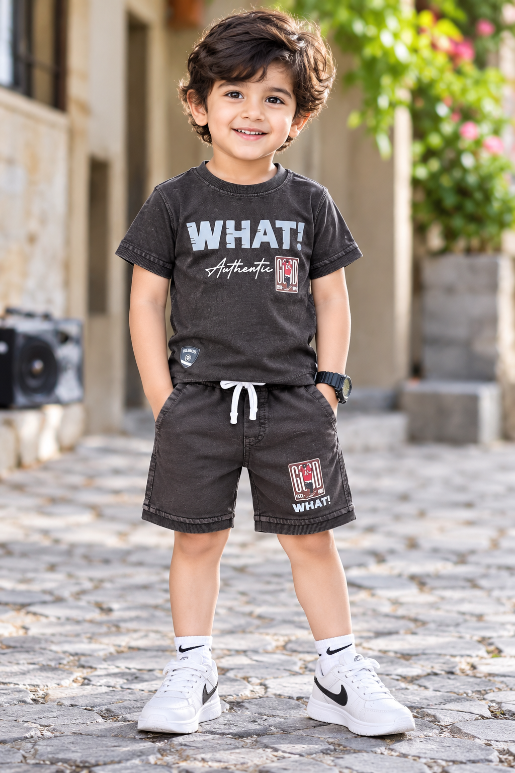 Kids Coffee Printed T-Shirt & short Set