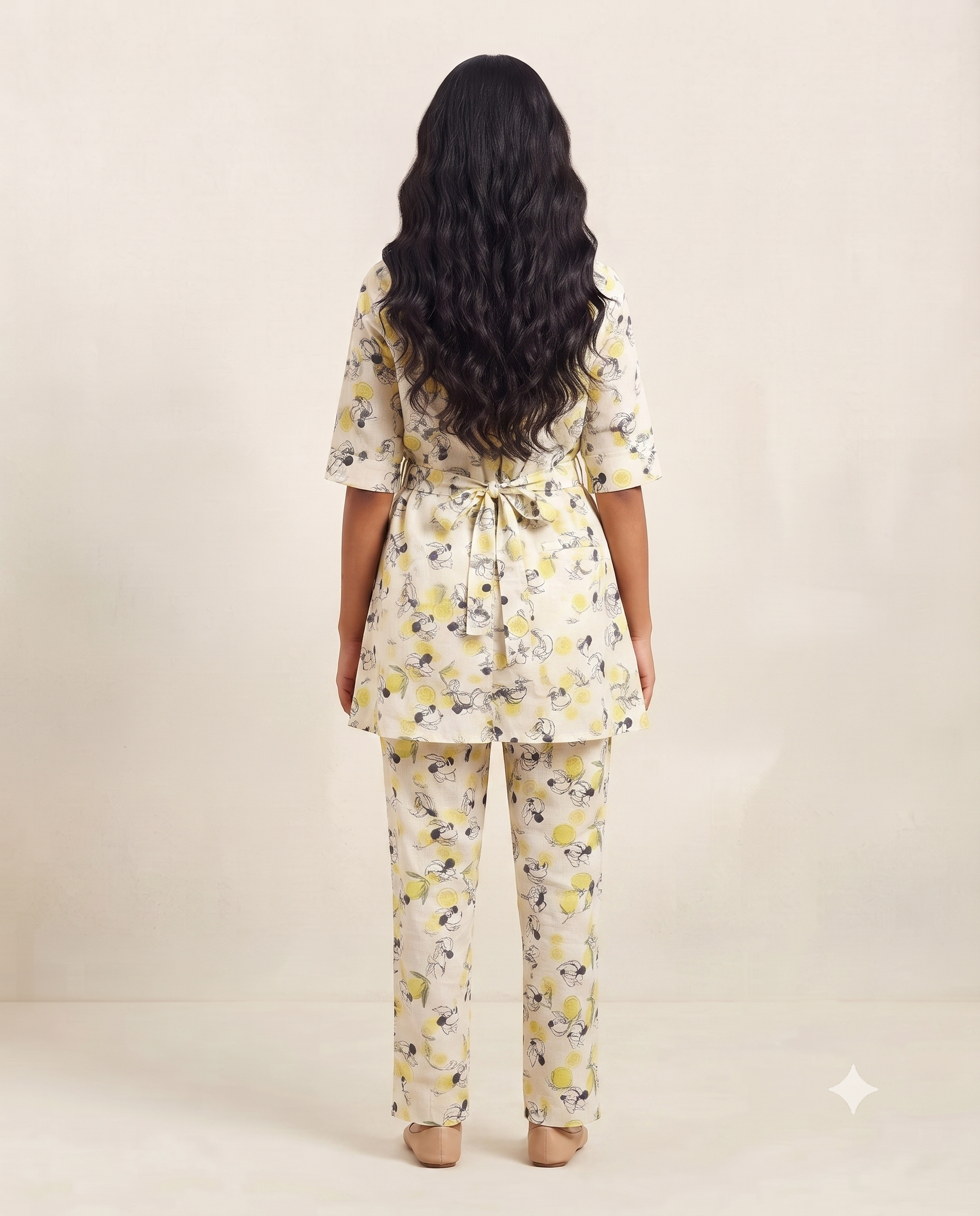 Fresh Lemon & Minnie Mouse Peplum Co-Ord Set
