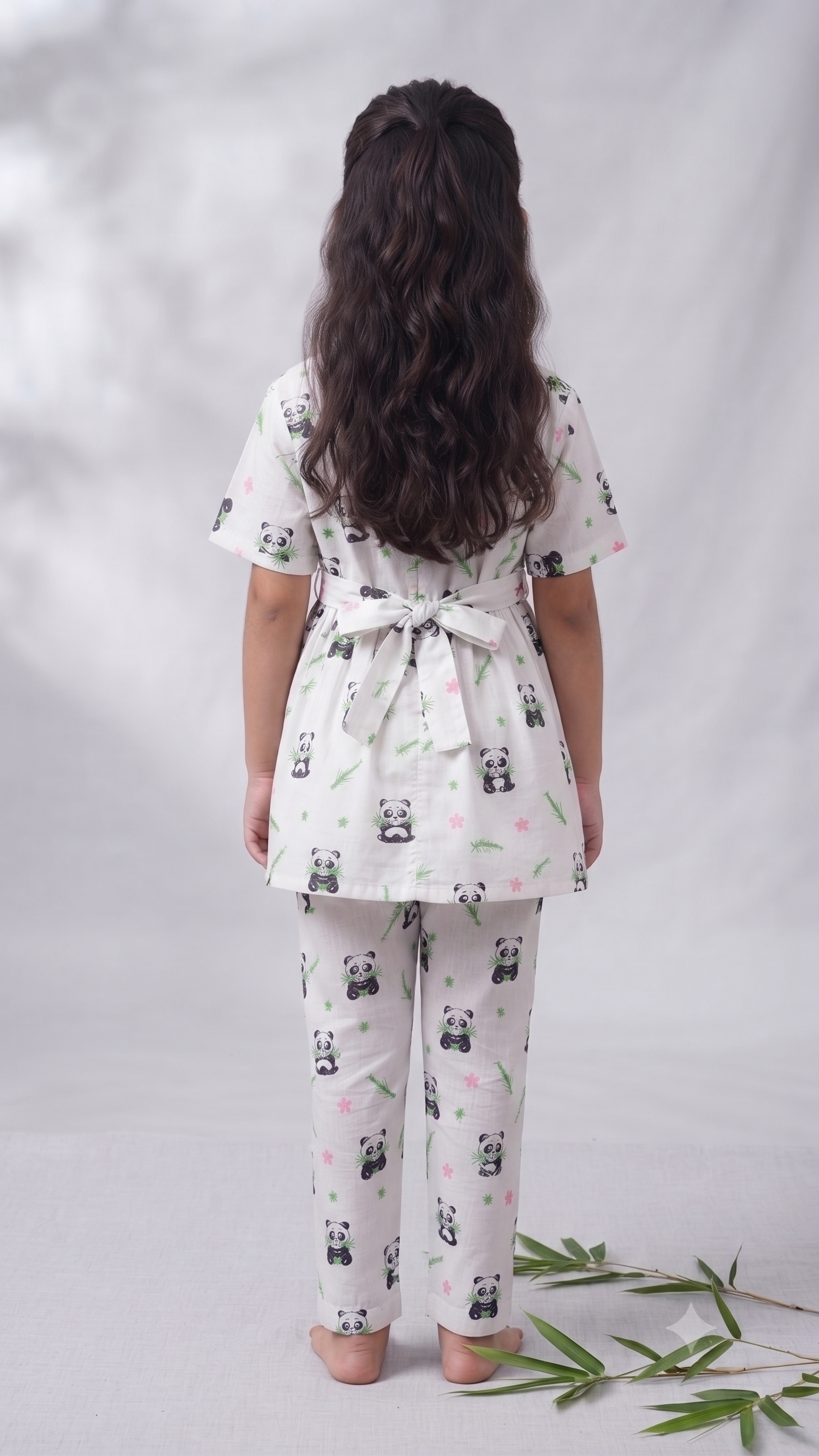 Playful Panda & Bamboo Peplum Co-Ord Set