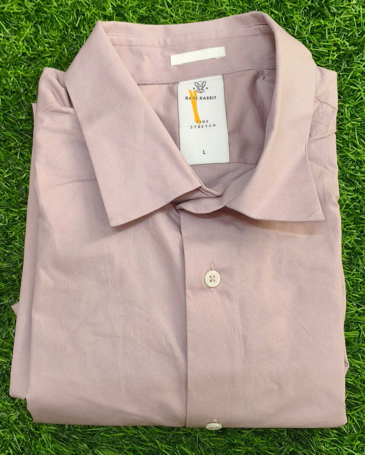 Men’s Dusty Pink Solid Full Sleeve Stretch Shirt