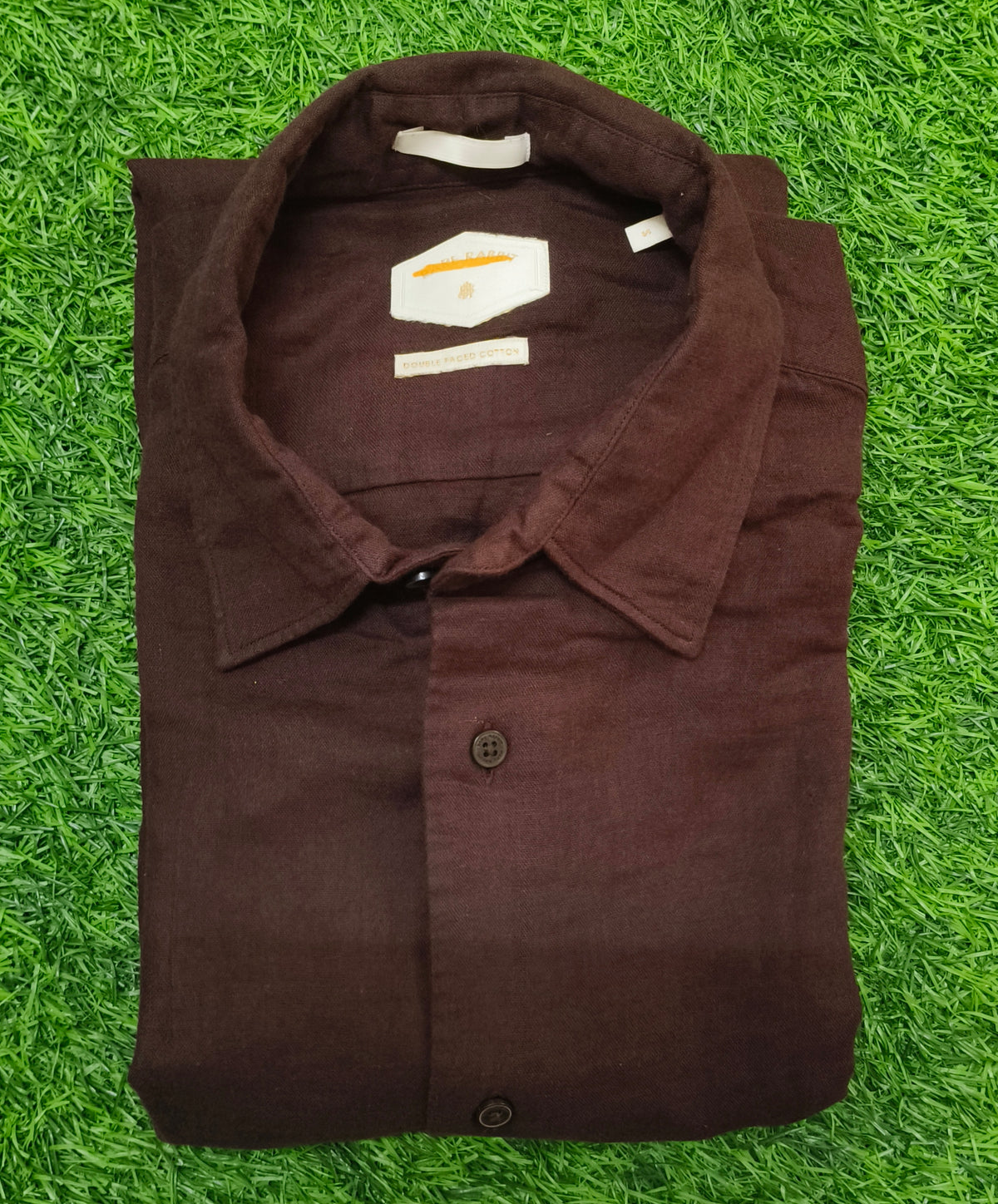 Men’s Chocolate Brown Solid Full Sleeve Cotton Shirt