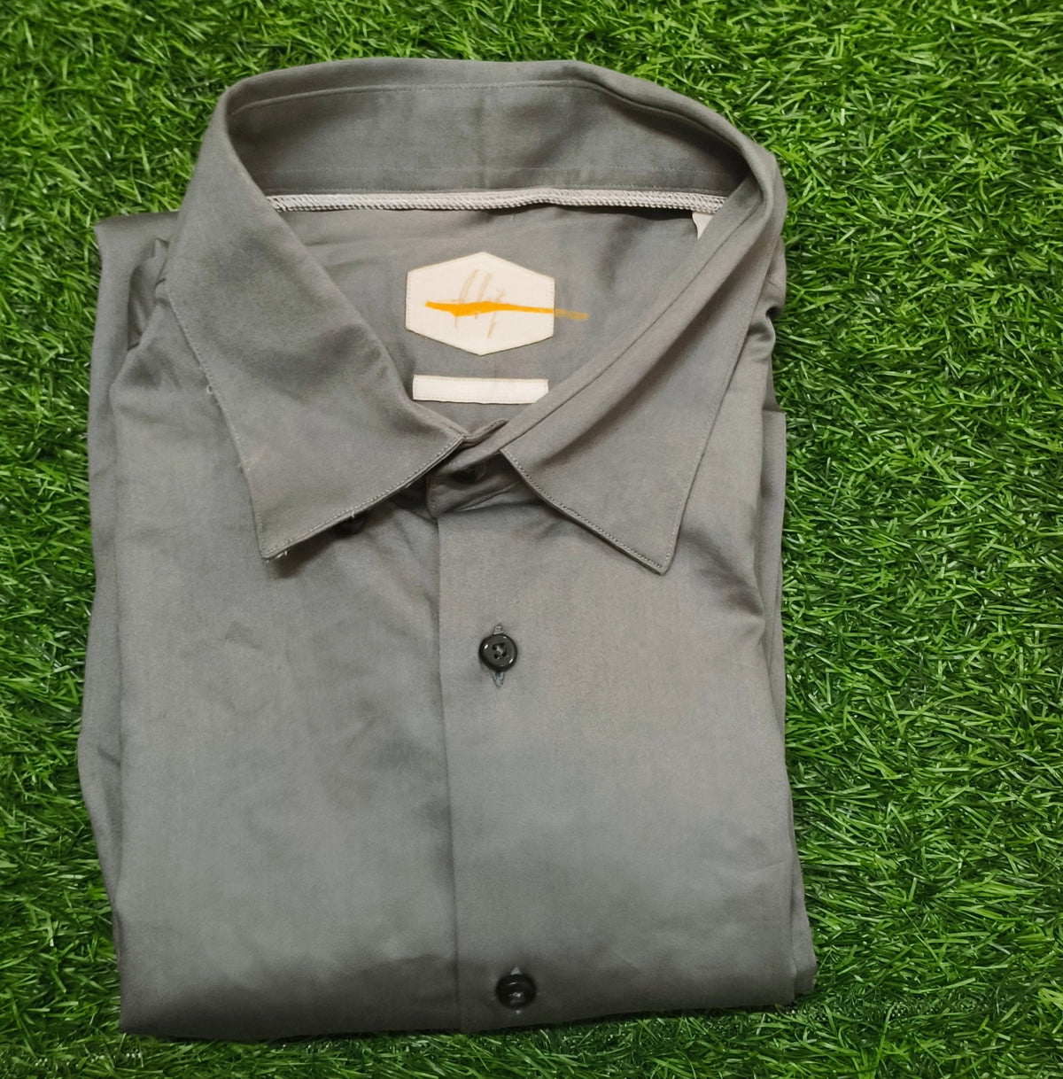 Men’s Light Sage Green Solid Full Sleeve Shirt