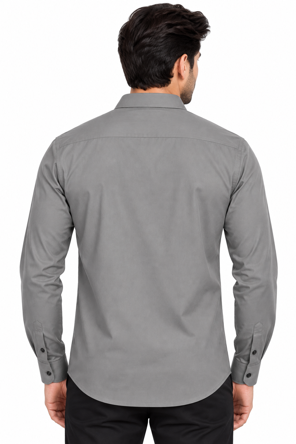 Men’s Light Sage Green Solid Full Sleeve Shirt