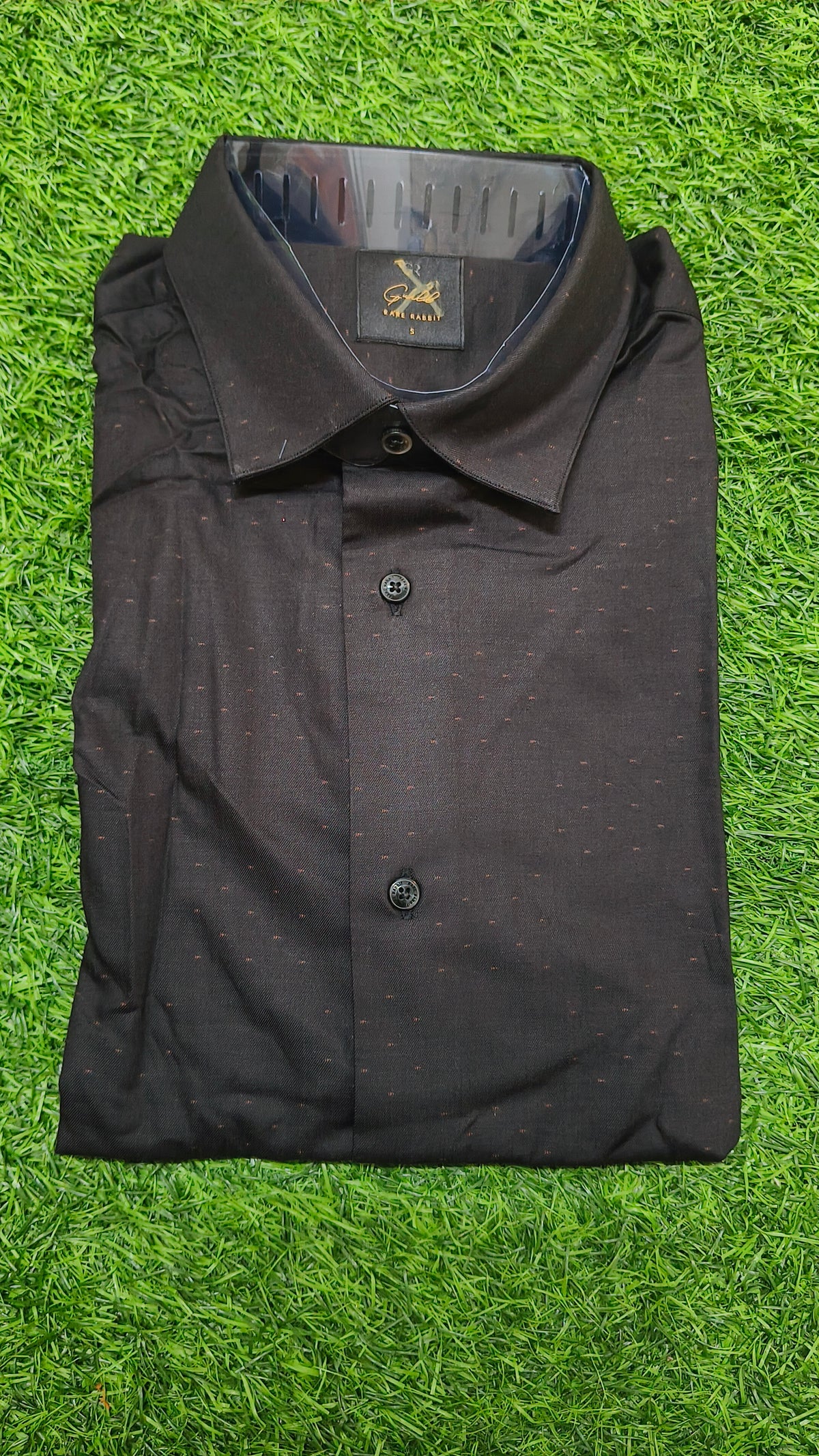 Men’s Black Micro Print Full Sleeve Shirt