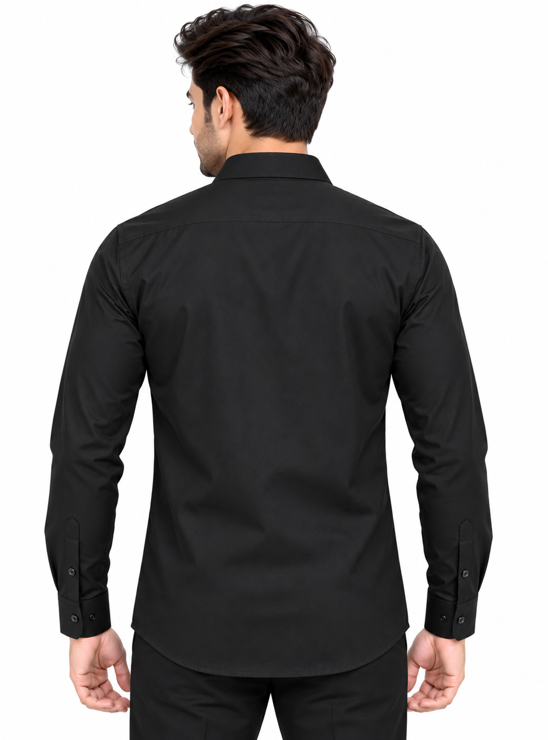 Men’s Black Micro Print Full Sleeve Shirt