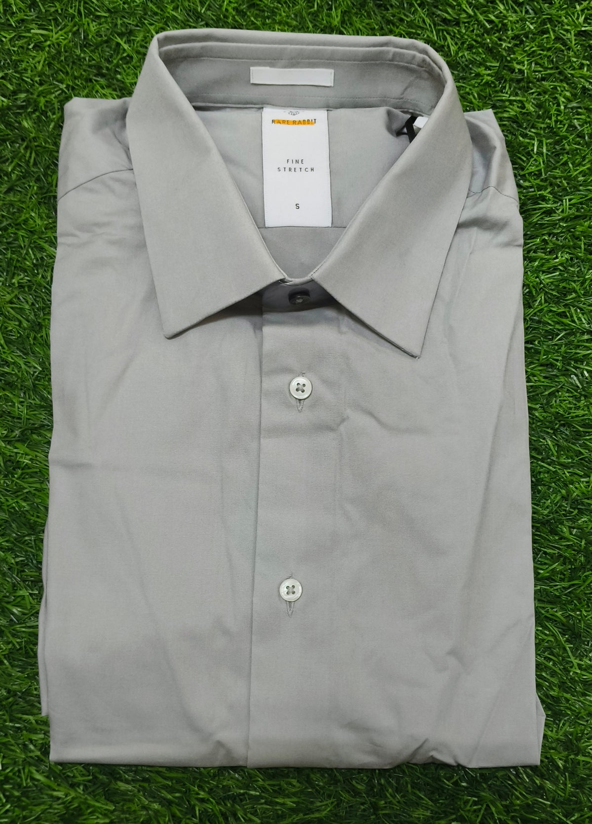 Men’s Light Grey Full Sleeve Stretch Shirt