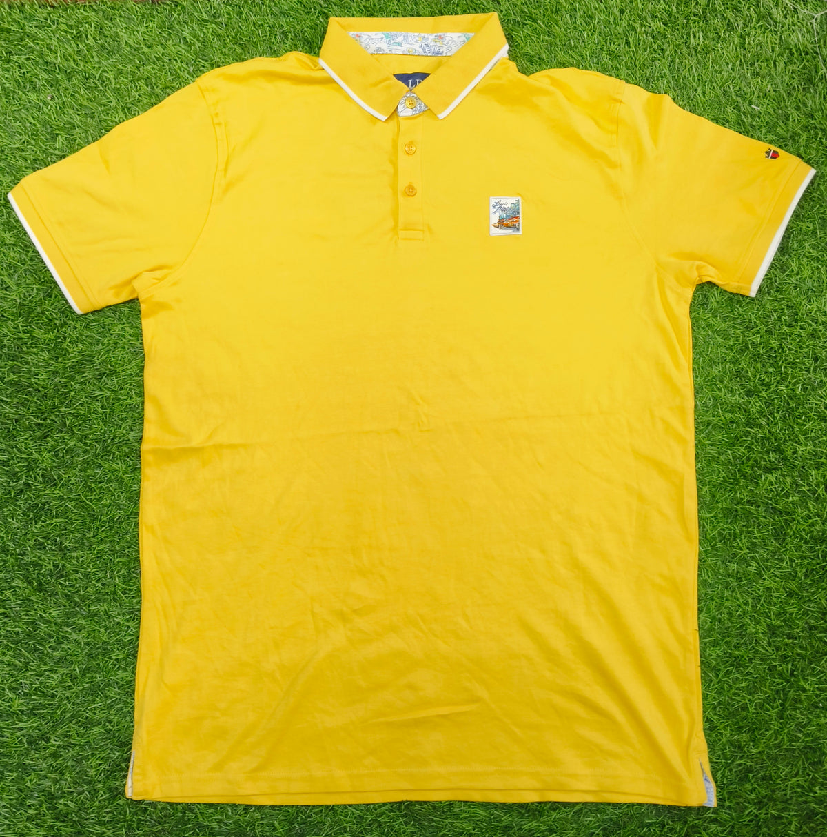 Men’s Yellow Polo Collar T-Shirt