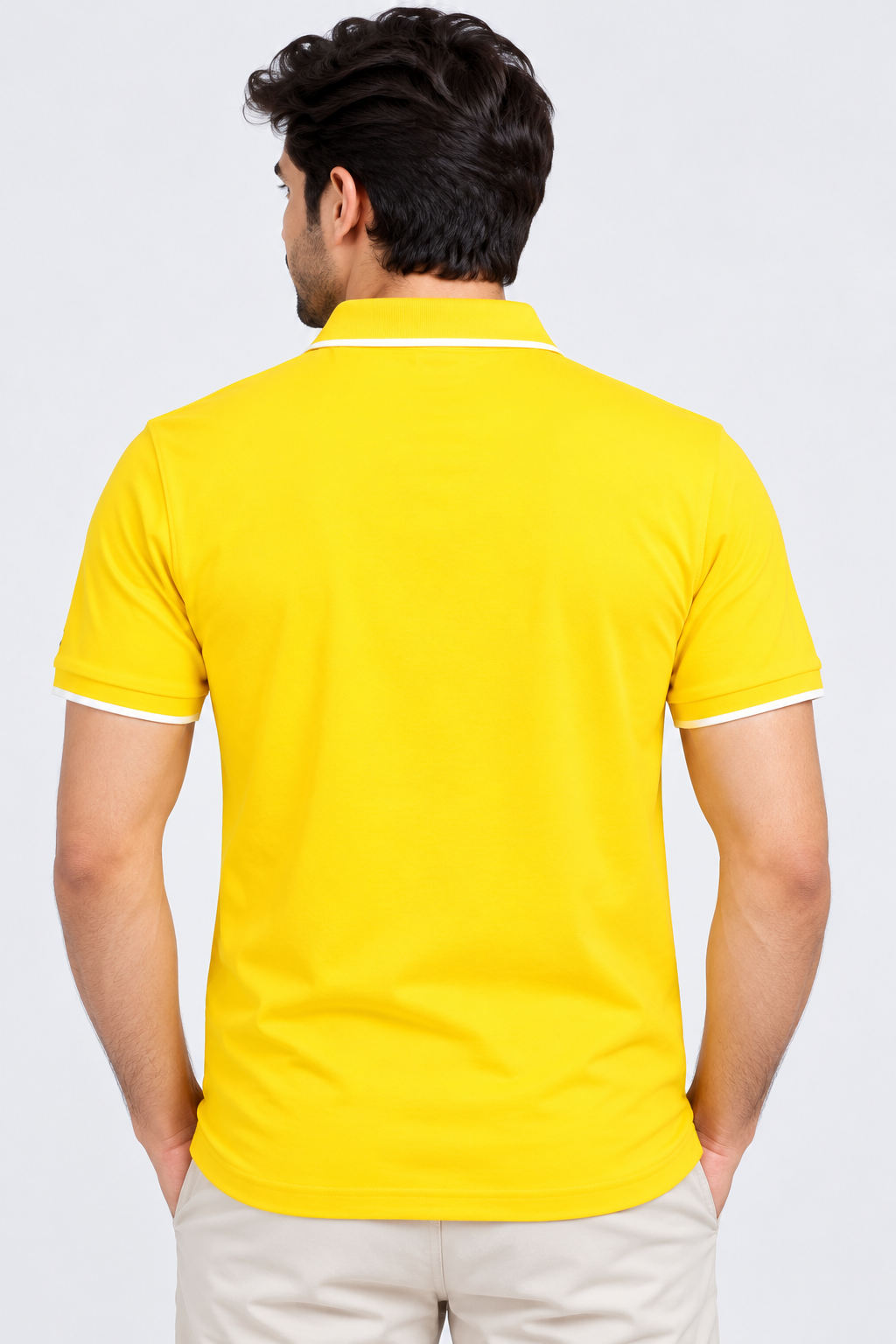Men’s Yellow Polo Collar T-Shirt