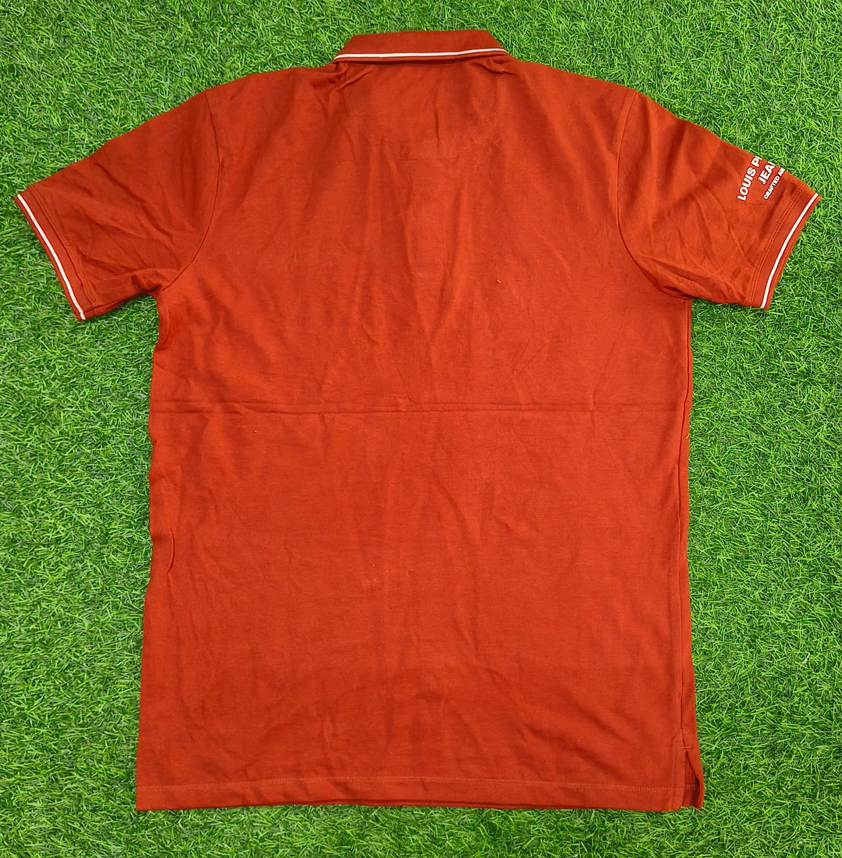 Men’s Rust Orange Contrast Collar Polo T-Shirt