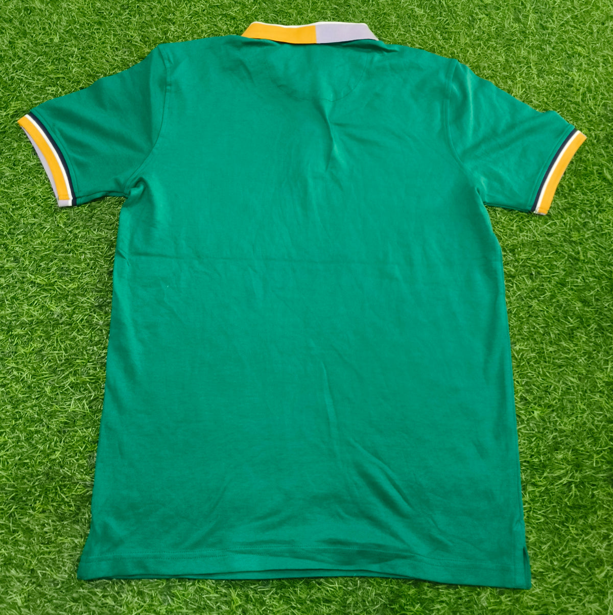 Men’s Green Colour Block Collar Polo T-Shirt
