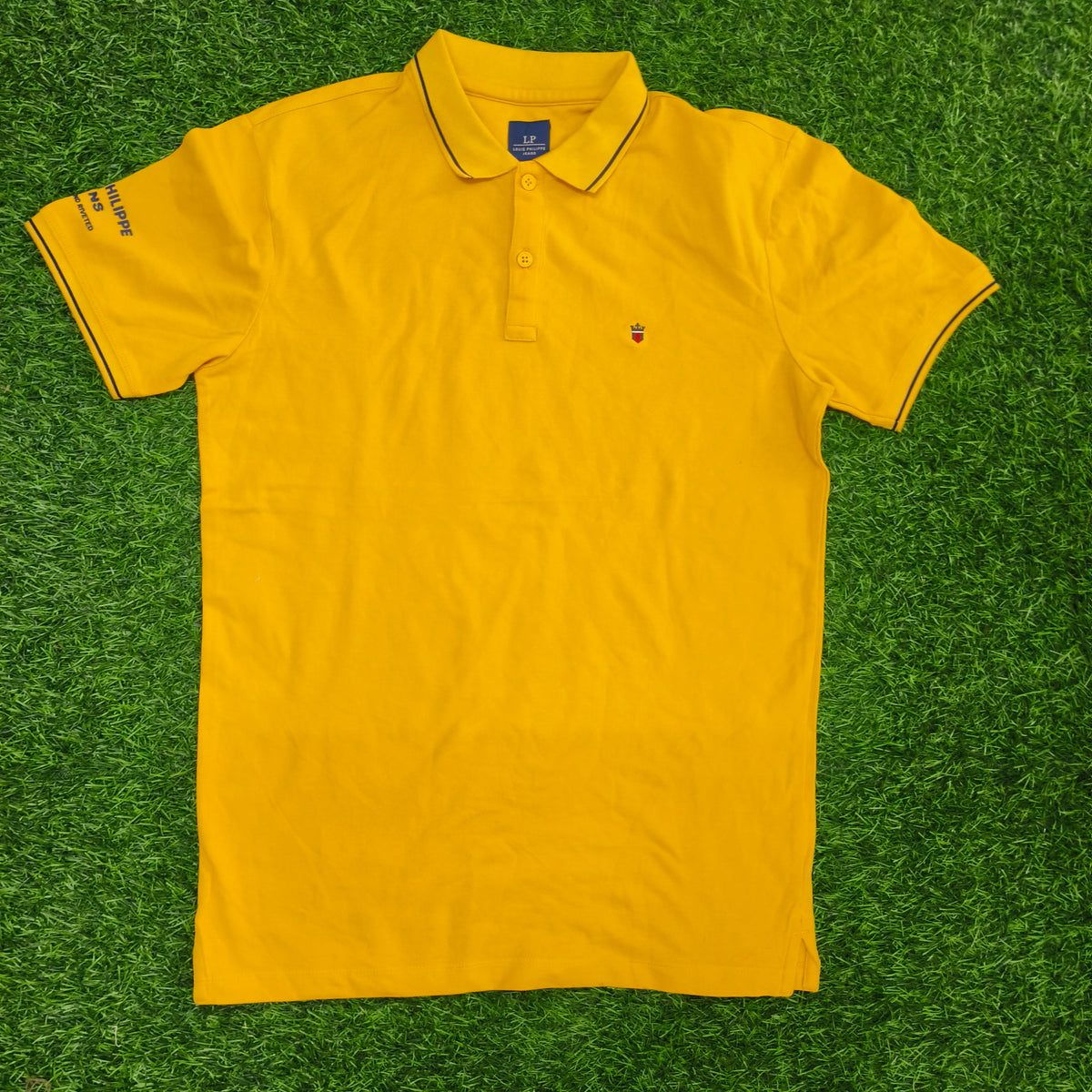 Men’s Mustard Yellow Contrast Collar Polo T-Shirt