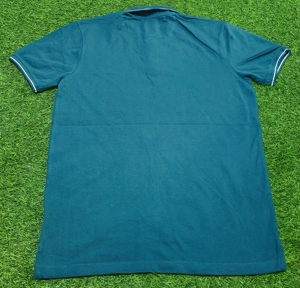 Men’s Teal Blue Polo Collar T-Shirt