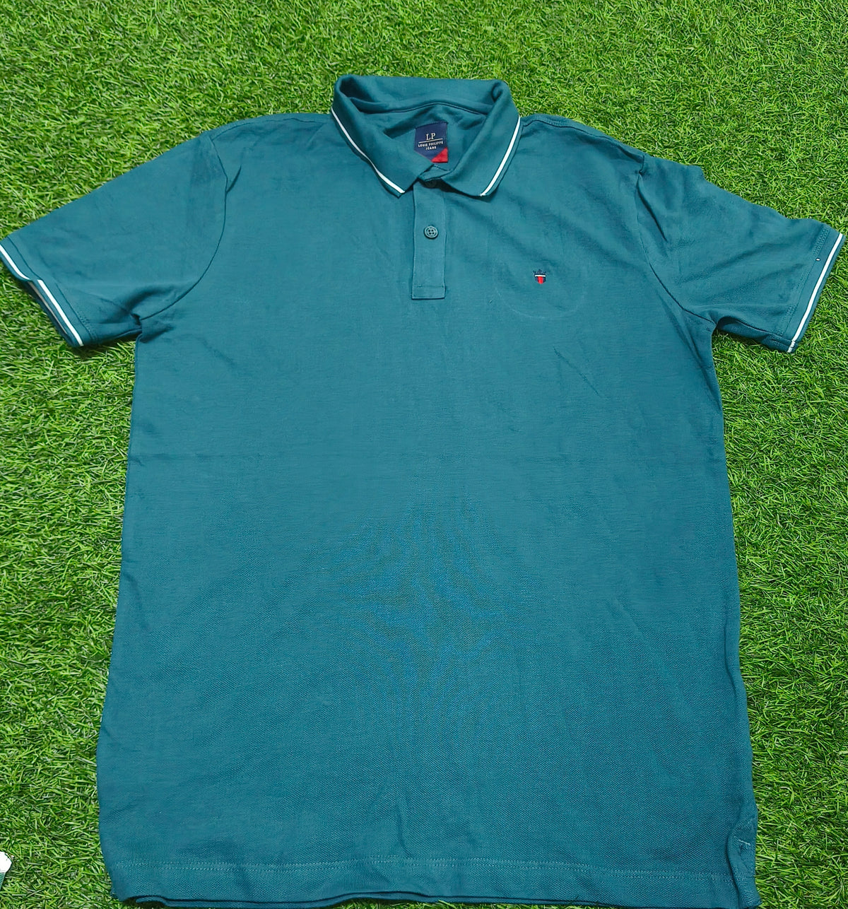 Men’s Teal Green Polo Collar T-Shirt