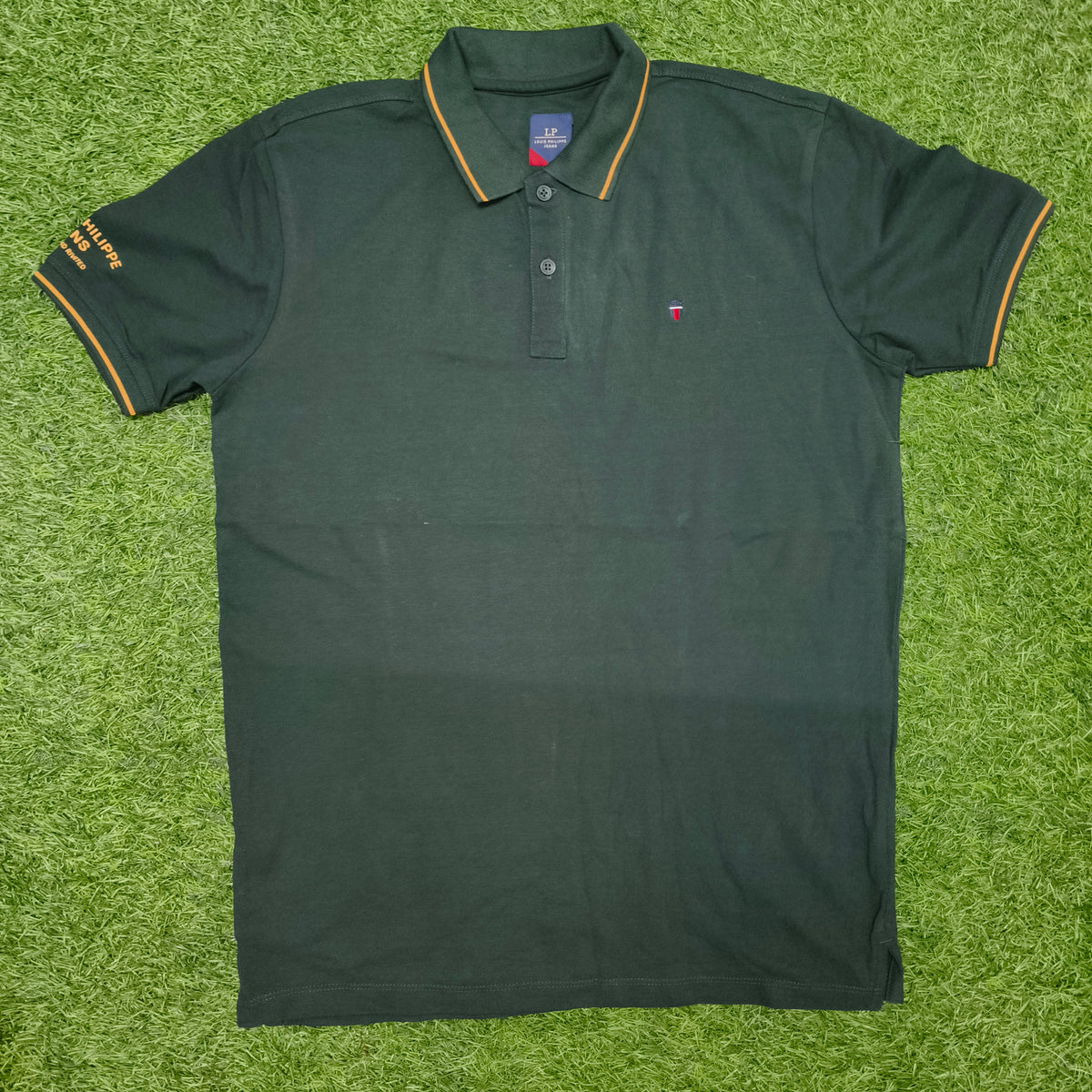 Men’s Dark Green Contrast Piping Polo T-Shirt