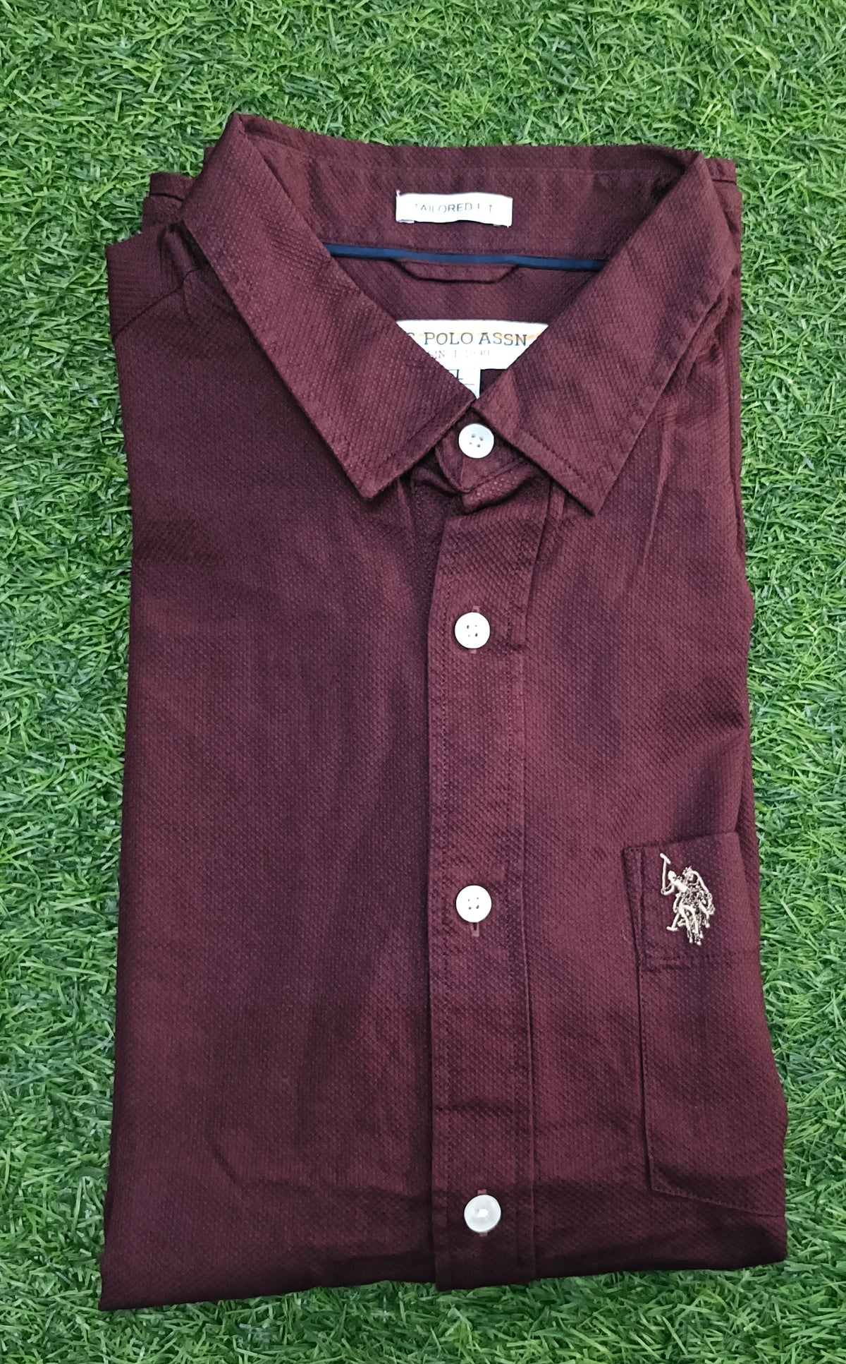 Men’s Maroon Solid Full Sleeve Shirt
