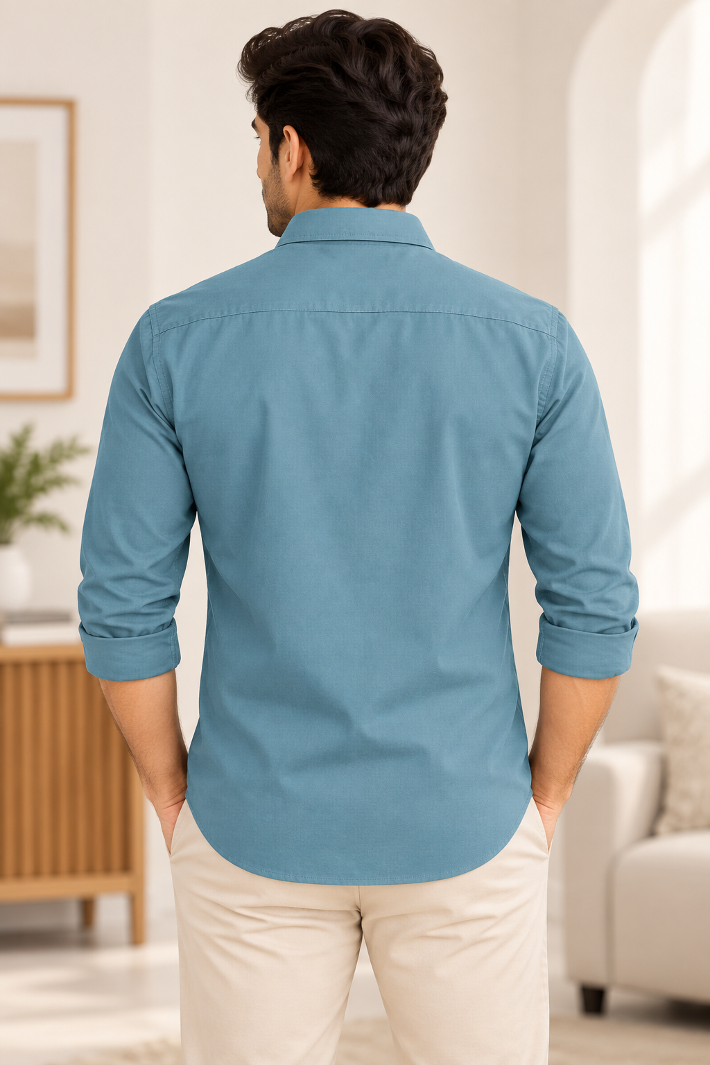 Men’s Dusty Blue Full Sleeve Shirt
