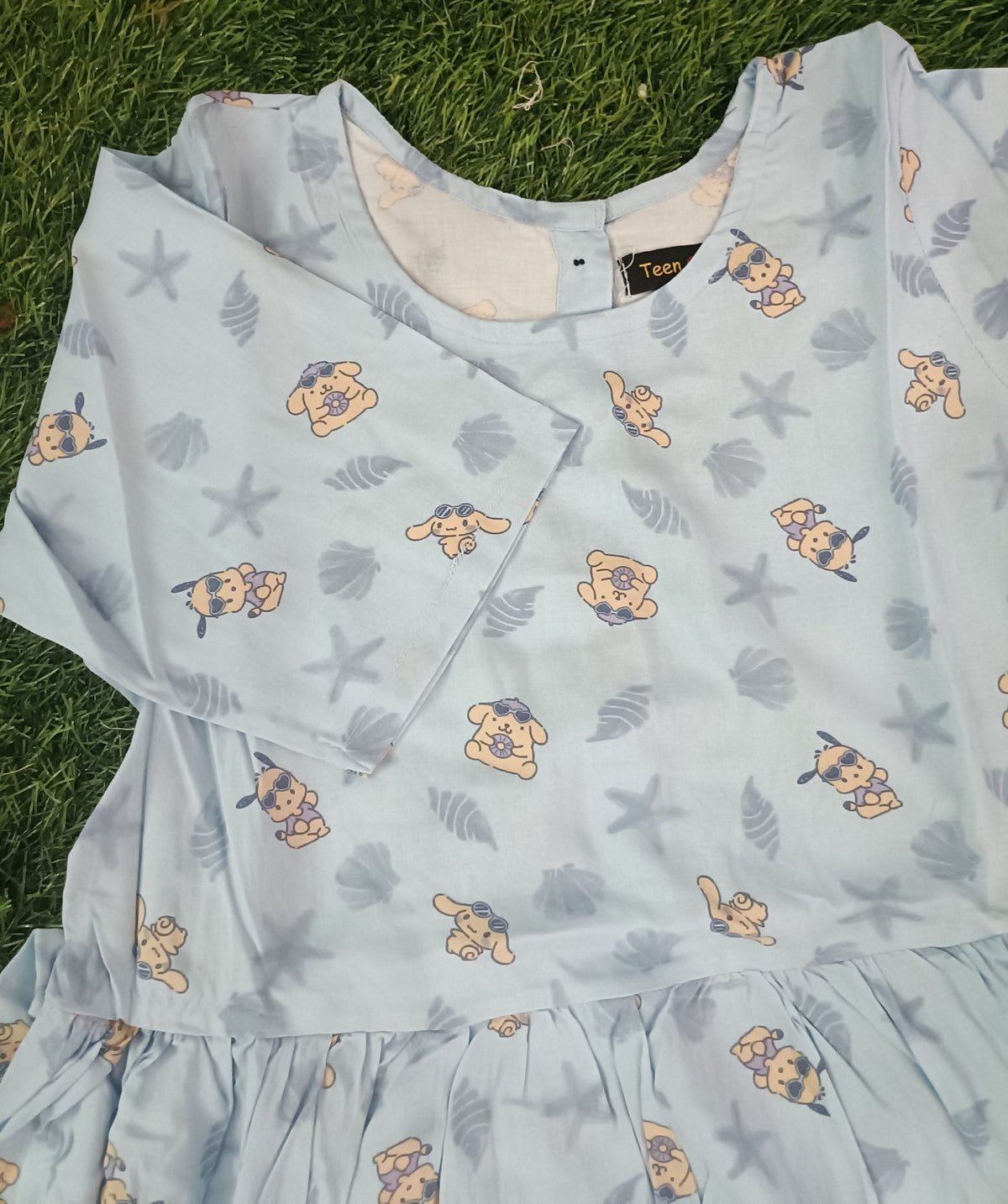 Cute Minnie Mouse Print Girls Daily Wear Frock - Premium Pink Hosiery