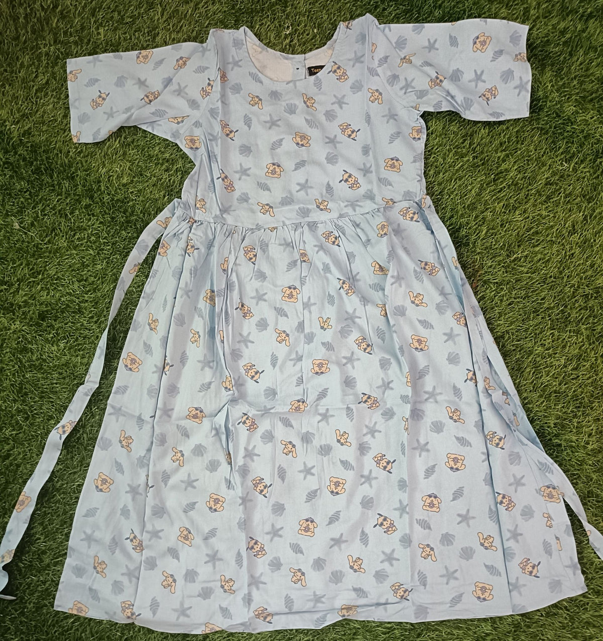 Cute Minnie Mouse Print Girls Daily Wear Frock - Premium Pink Hosiery