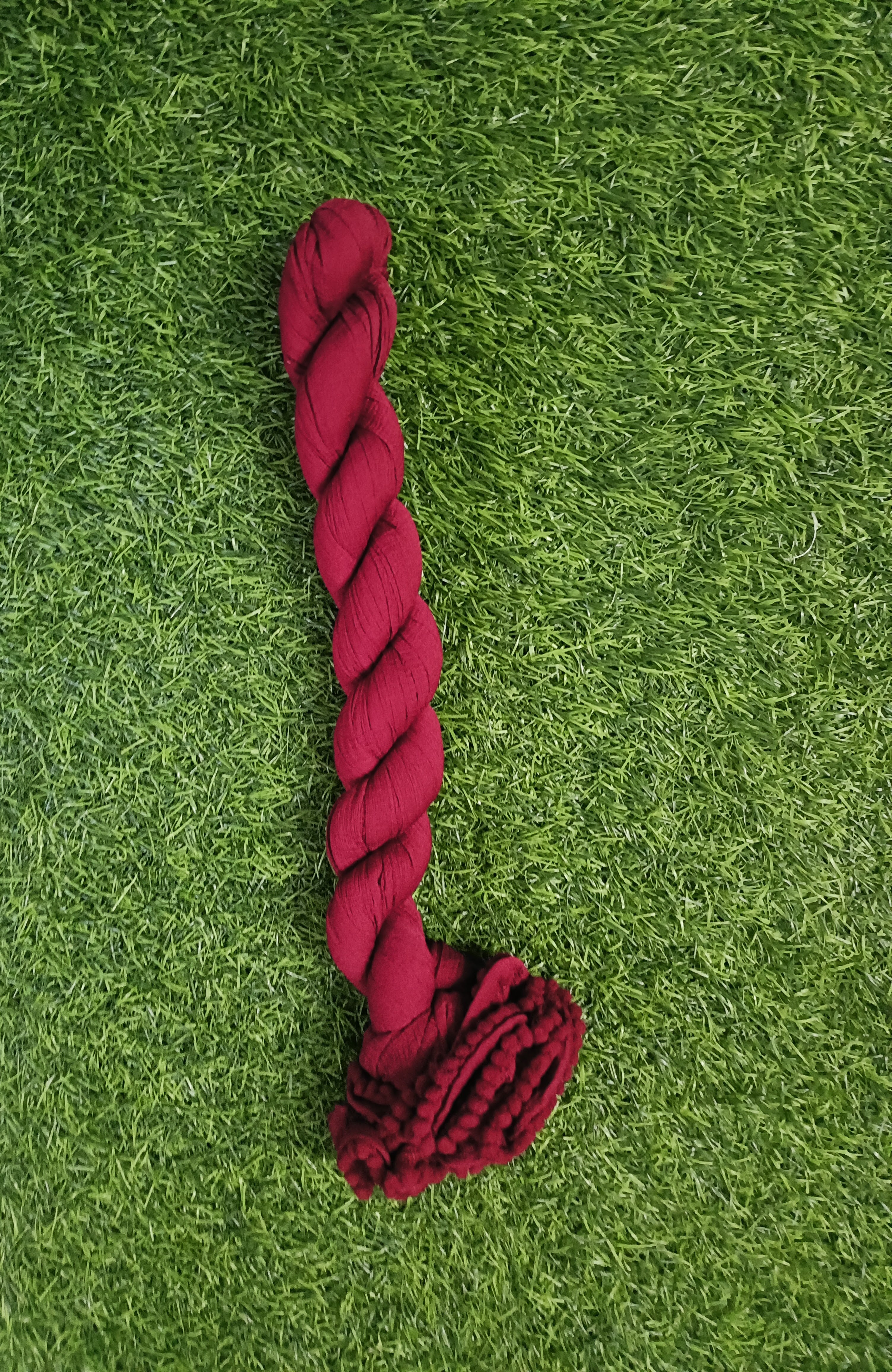 Classic Solid wine red Chiffon Chunni with Border Design