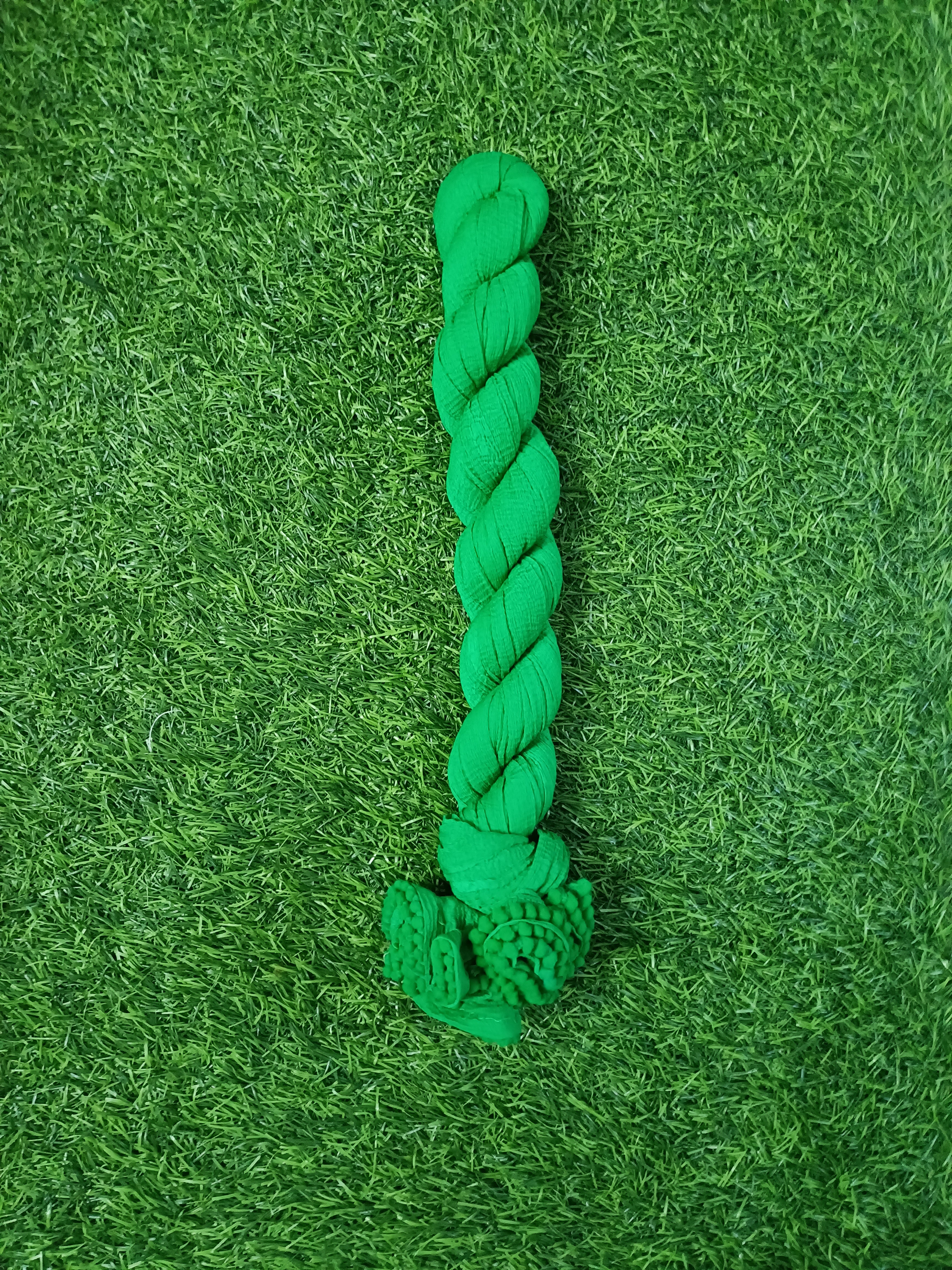 Classic Solid green Chiffon Chunni with Border Design