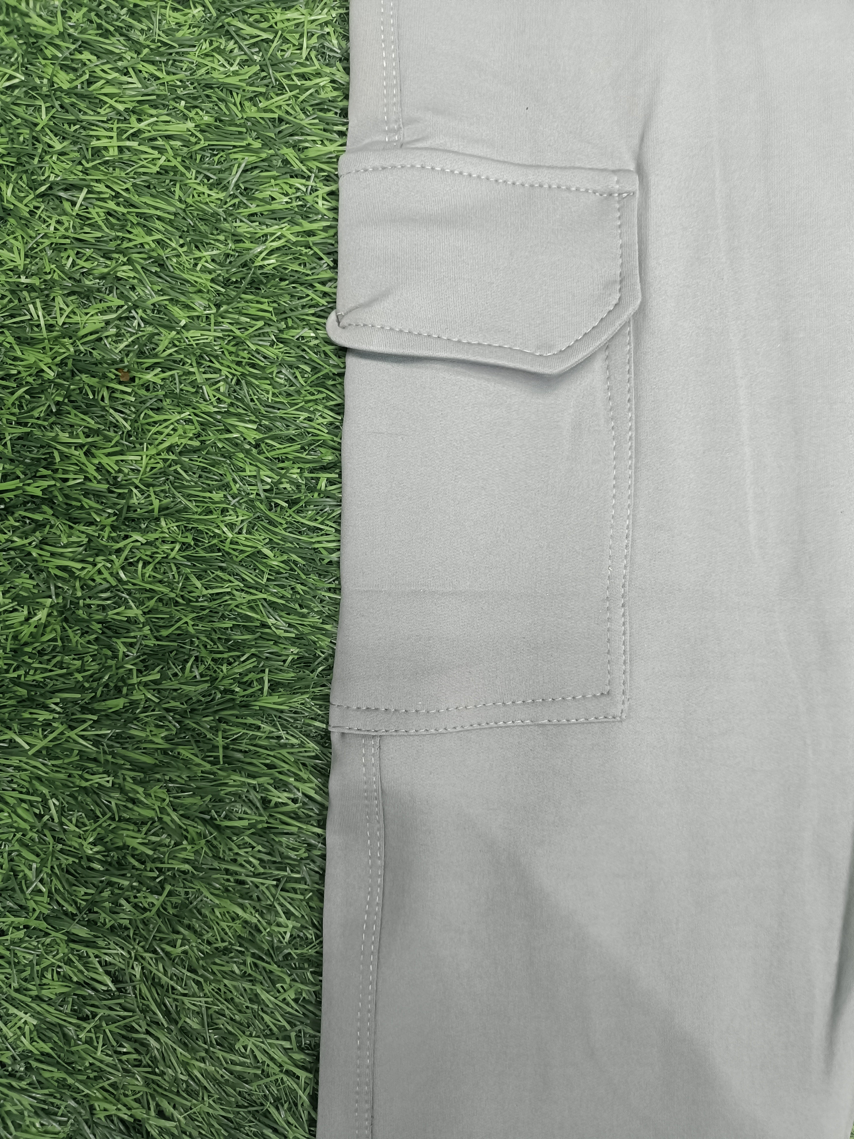 Aerotrack Men's Grey Cargo Track Pants with Zipper Pockets