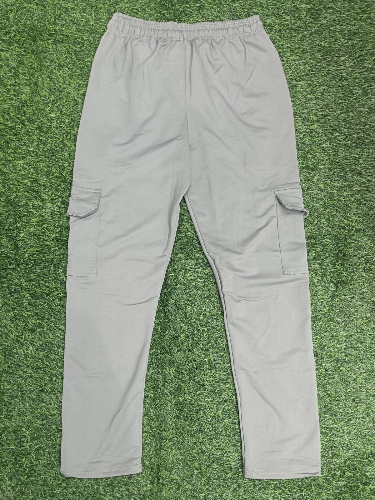 Aerotrack Men's Grey Cargo Track Pants with Zipper Pockets
