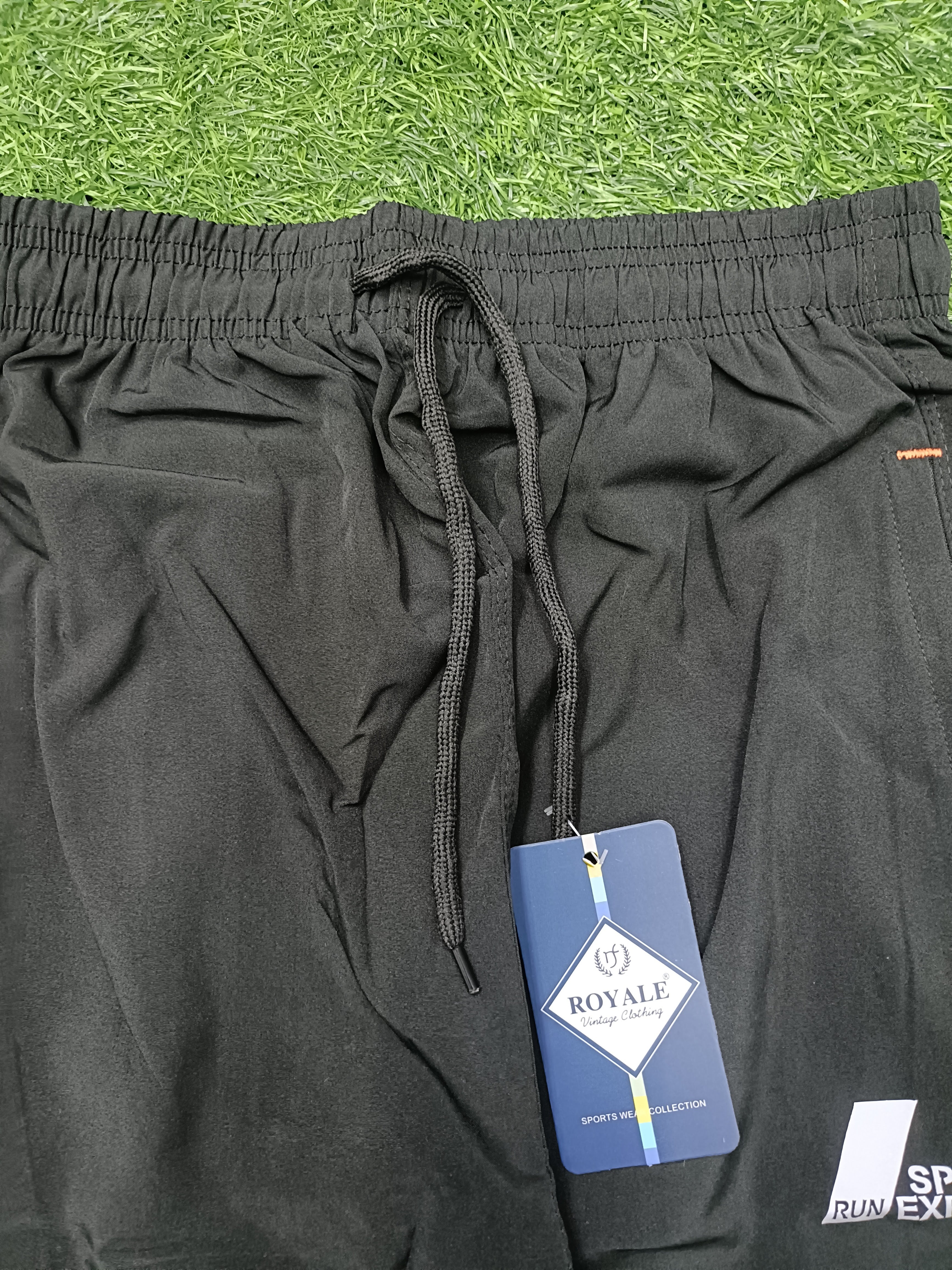 Men's BLACK Cargo Track Pant - 4 Pocket Sports Lower