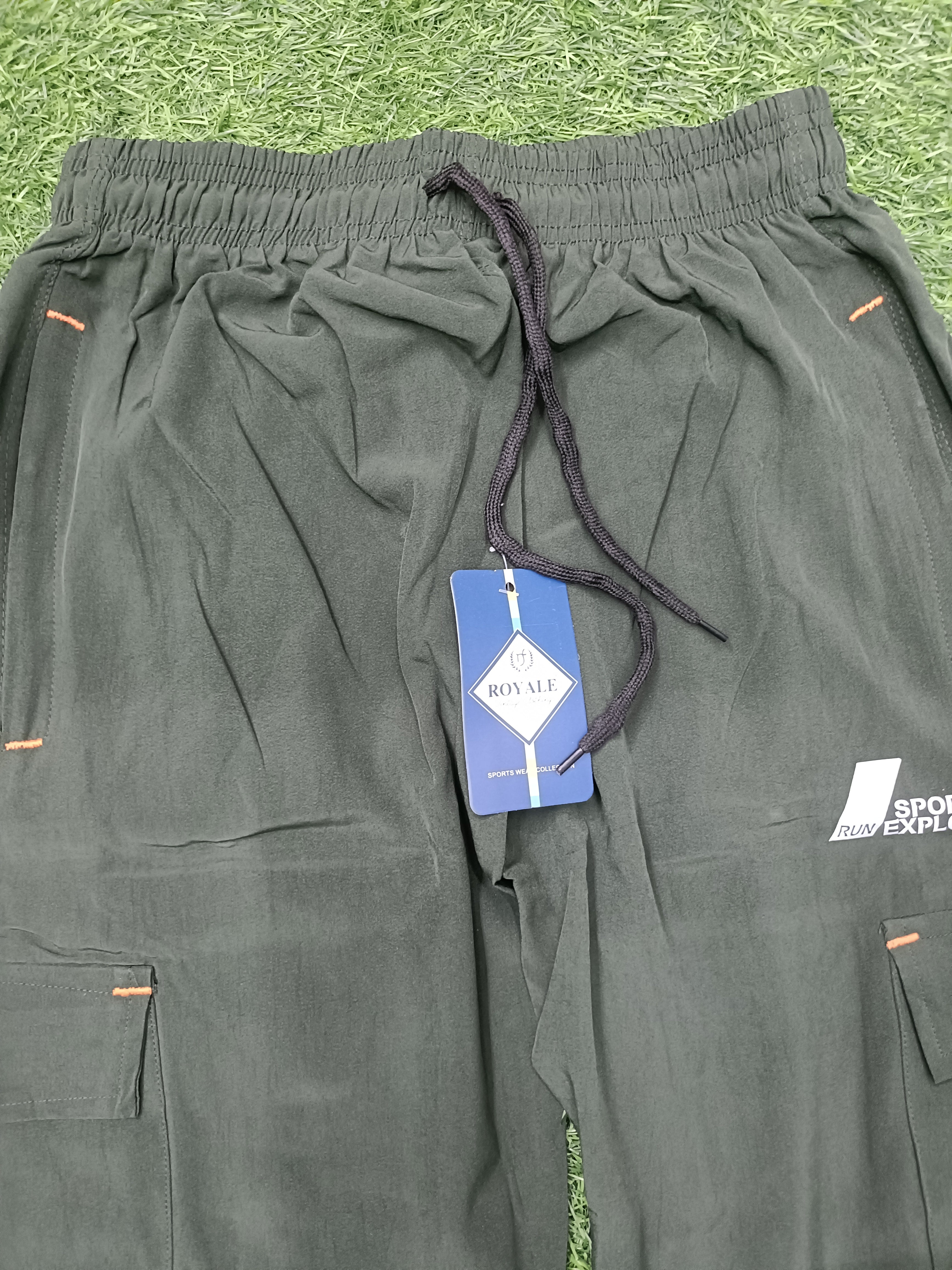 Men's Pachi Green Cargo Track Pant - 4 Pocket Sports Lower