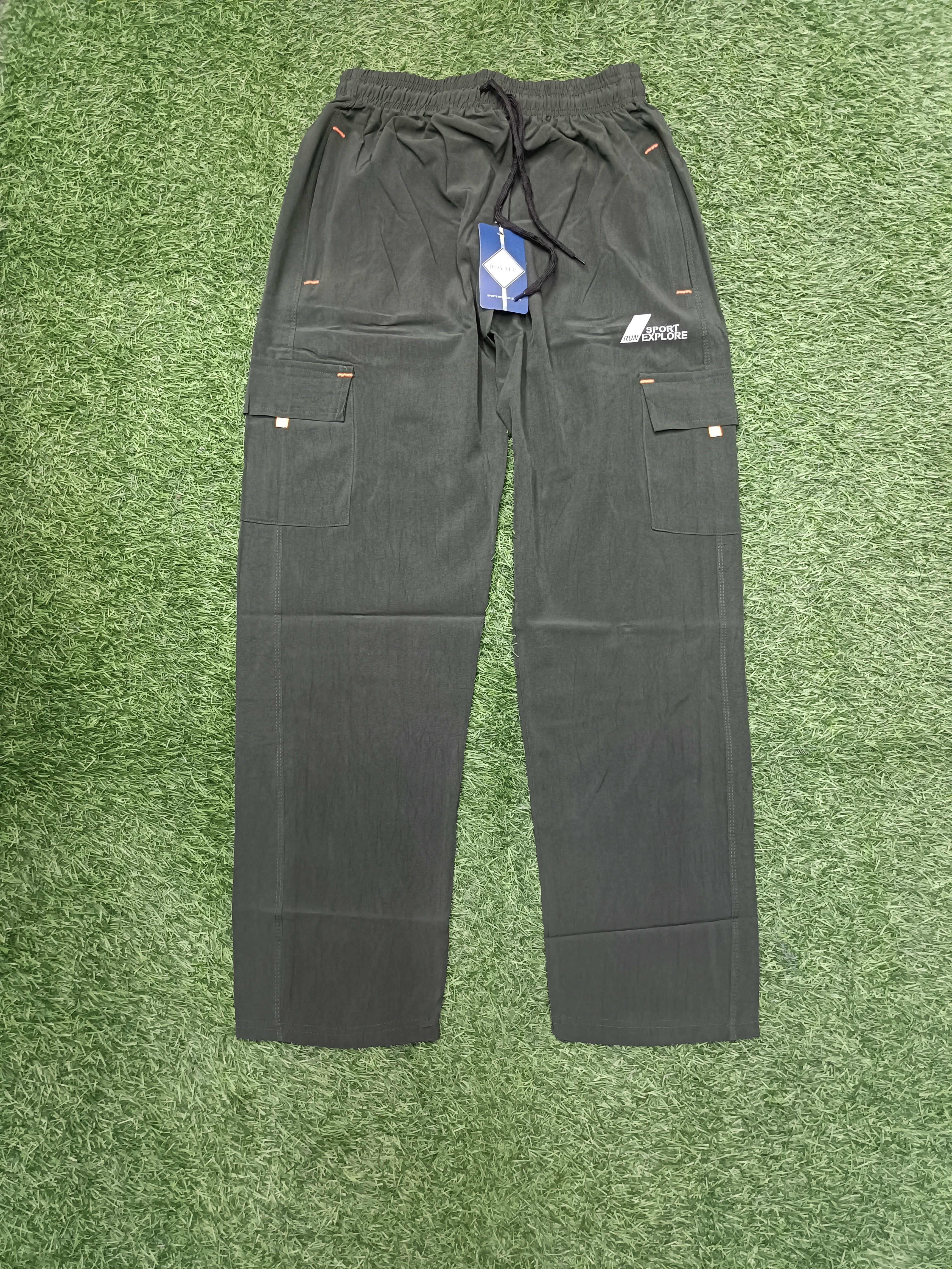 Men's Pachi Green Cargo Track Pant - 4 Pocket Sports Lower