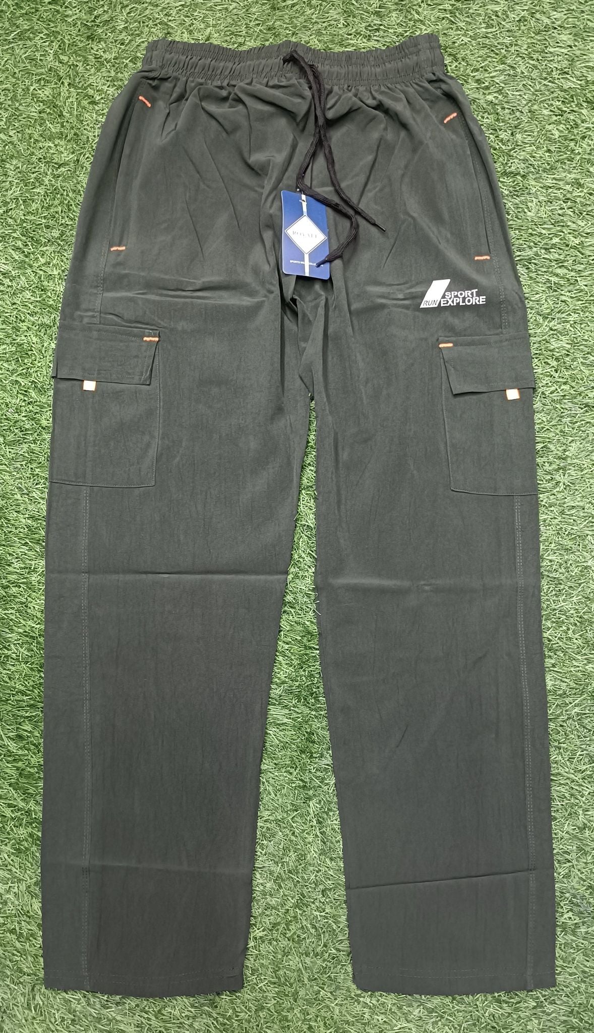 Men's Pachi Green Cargo Track Pant - 4 Pocket Sports Lower
