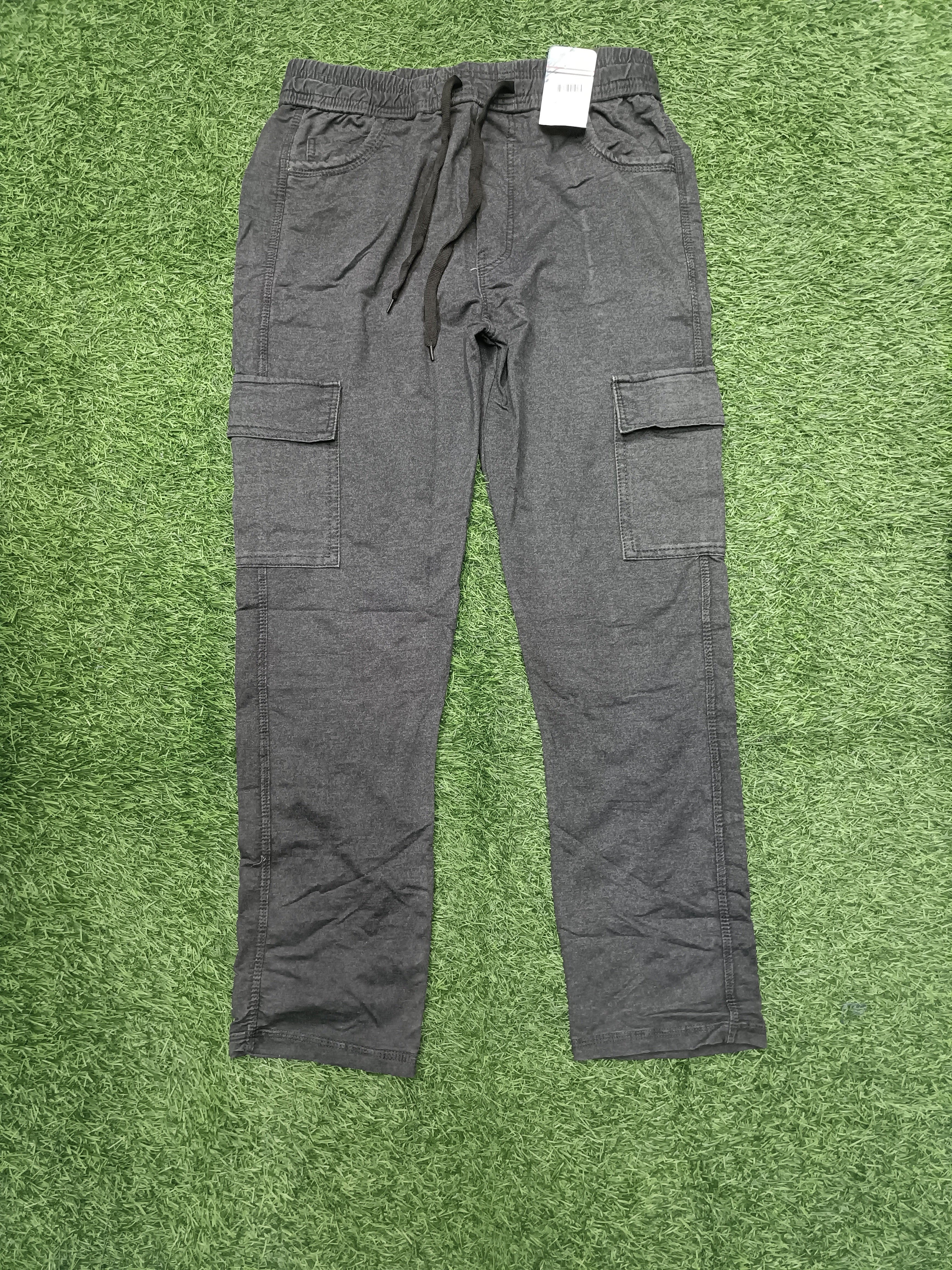 Men's Dark Grey Casual Cargo Track Pants