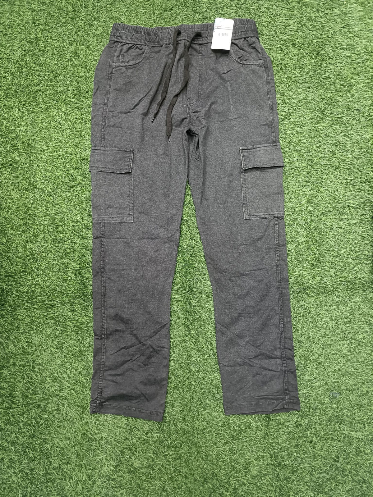 Men's Dark Grey Casual Cargo Track Pants