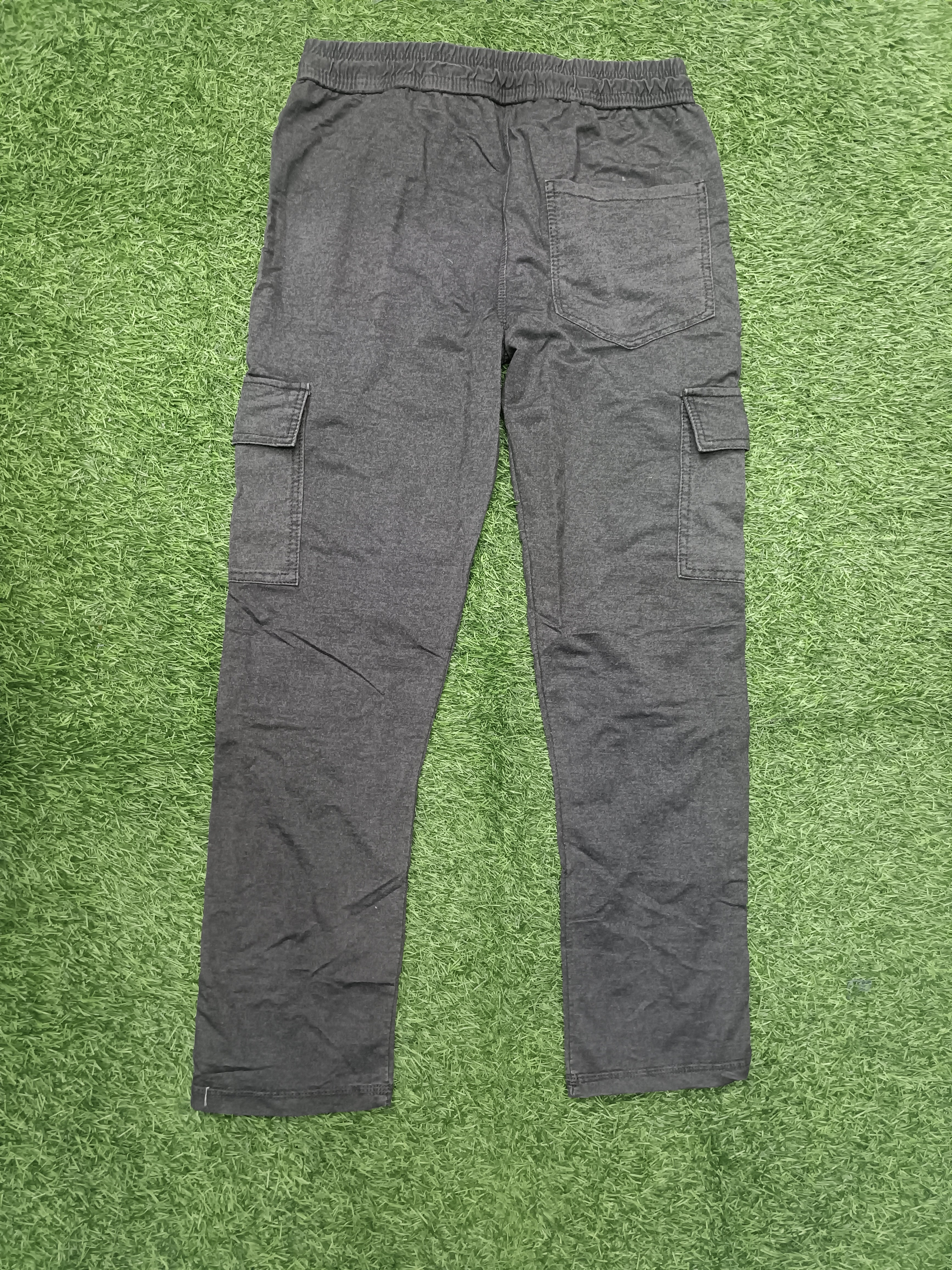 Men's Dark Grey Casual Cargo Track Pants