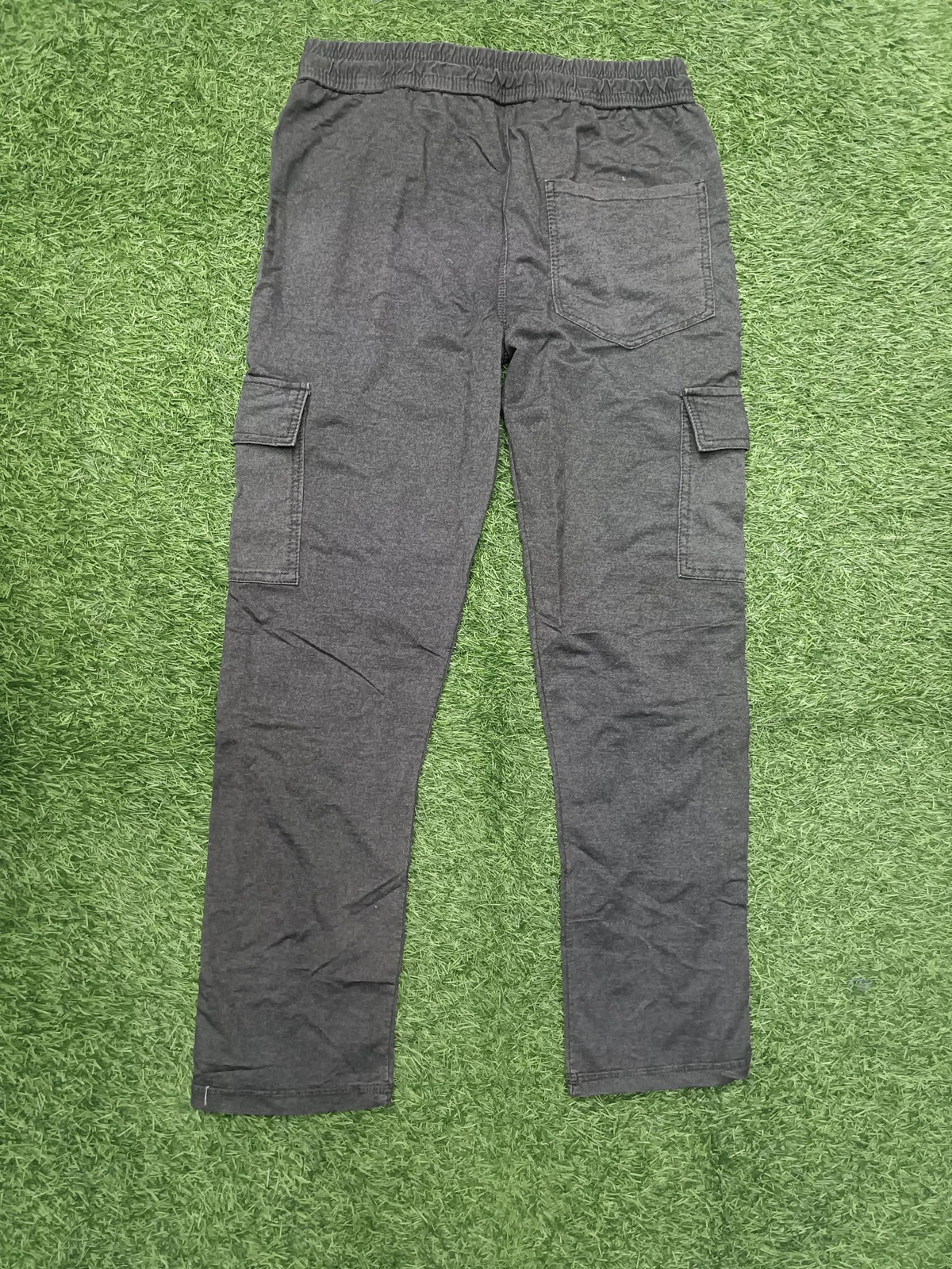 Men's Dark Grey Casual Cargo Track Pants