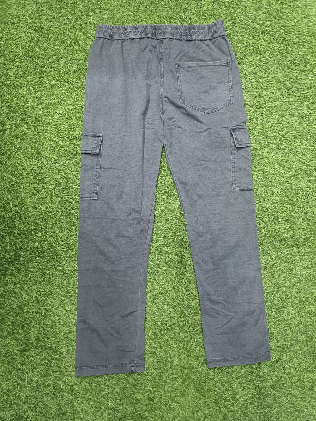 Men's Dark Denim Blue Casual Cargo Track Pants