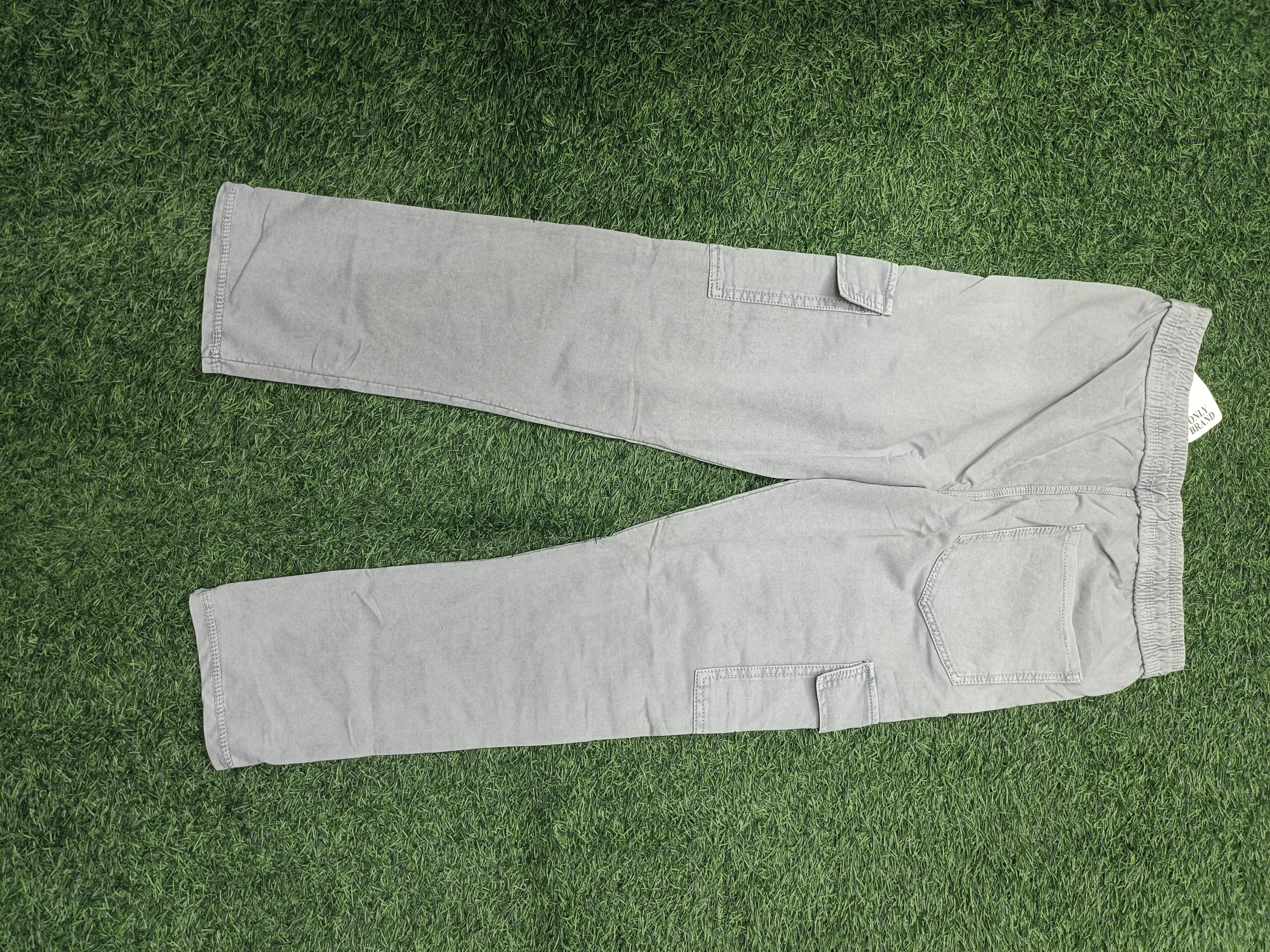 Men's Light Grey Casual Cargo Track Pants