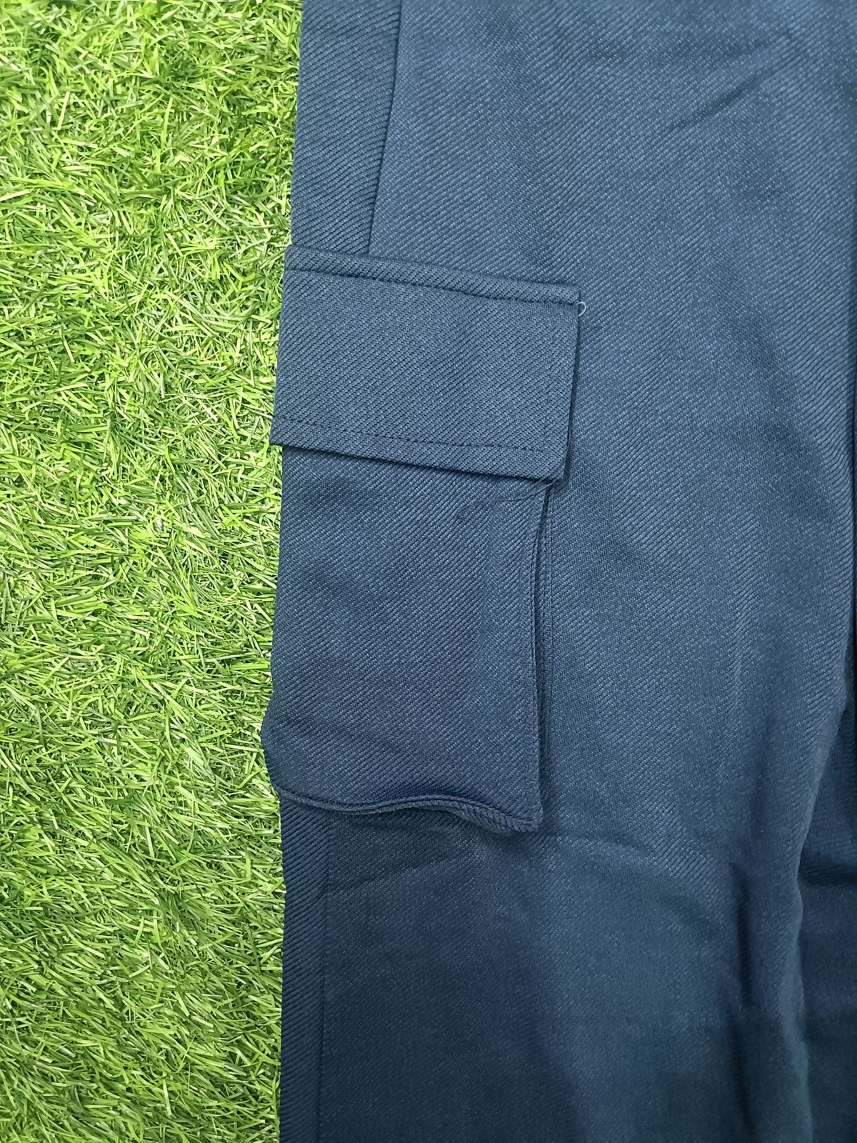 Men's Navy Blue Cargo Pant - 6 Pockets - Baggy Straight Fit - Elastic Waist with Drawstring - Casual StreetweaR