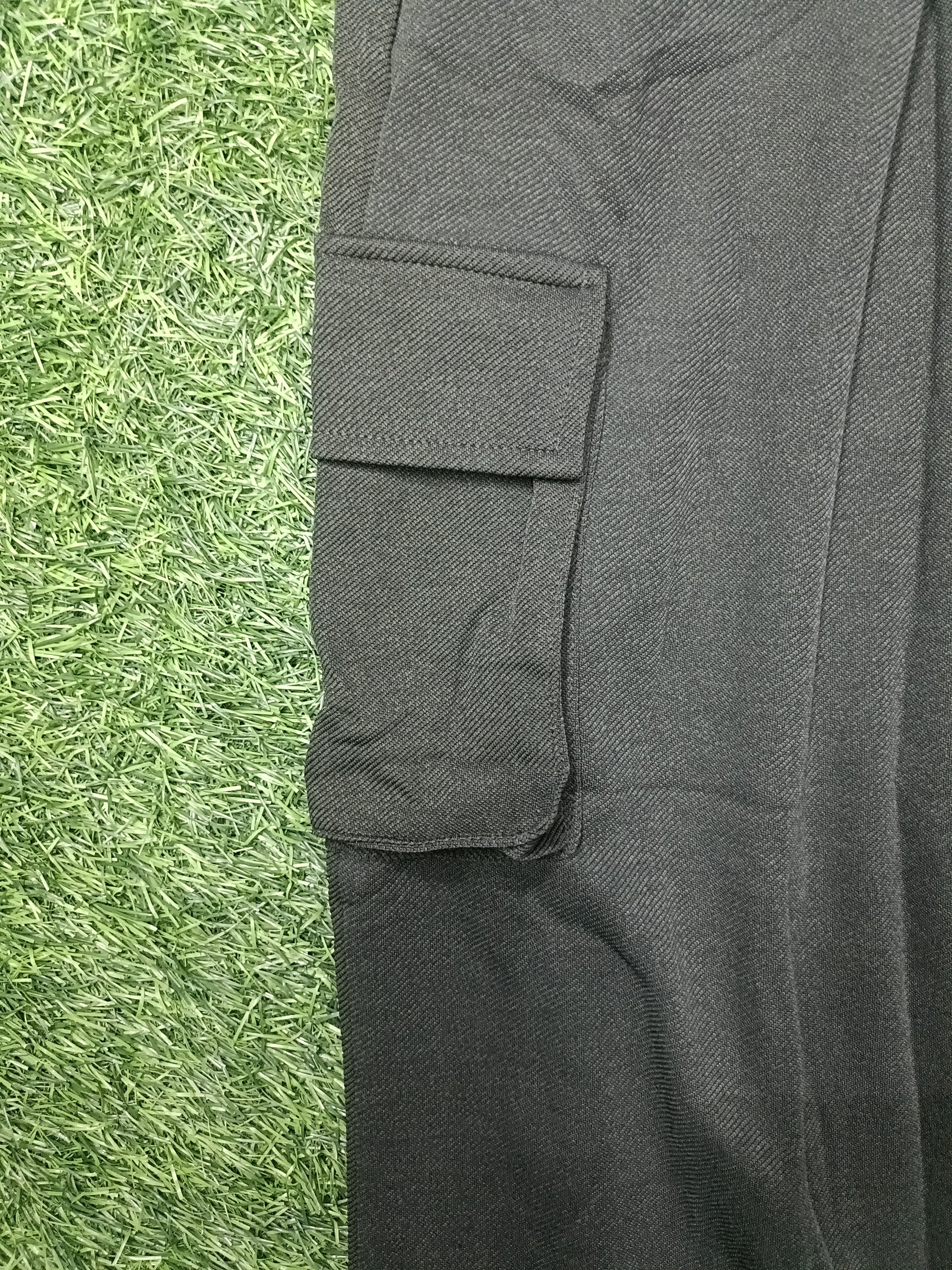 Men's Pachi Green Cargo Pant - 6 Pockets - Baggy Straight Fit - Elastic Waist with Drawstring - Casual Streetwear