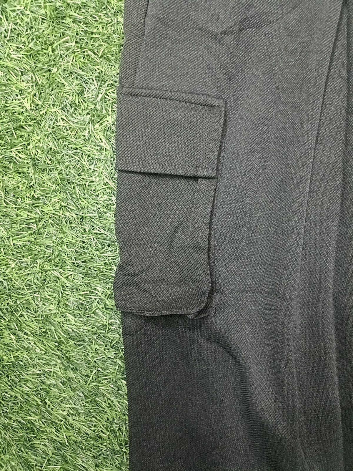 Men's Pachi Green Cargo Pant - 6 Pockets - Baggy Straight Fit - Elastic Waist with Drawstring - Casual Streetwear
