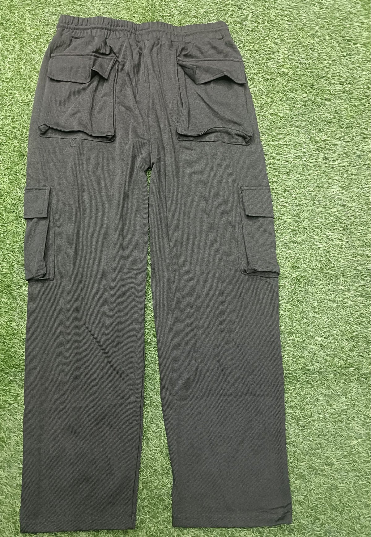 Men's Pachi Green Cargo Pant - 6 Pockets - Baggy Straight Fit - Elastic Waist with Drawstring - Casual Streetwear